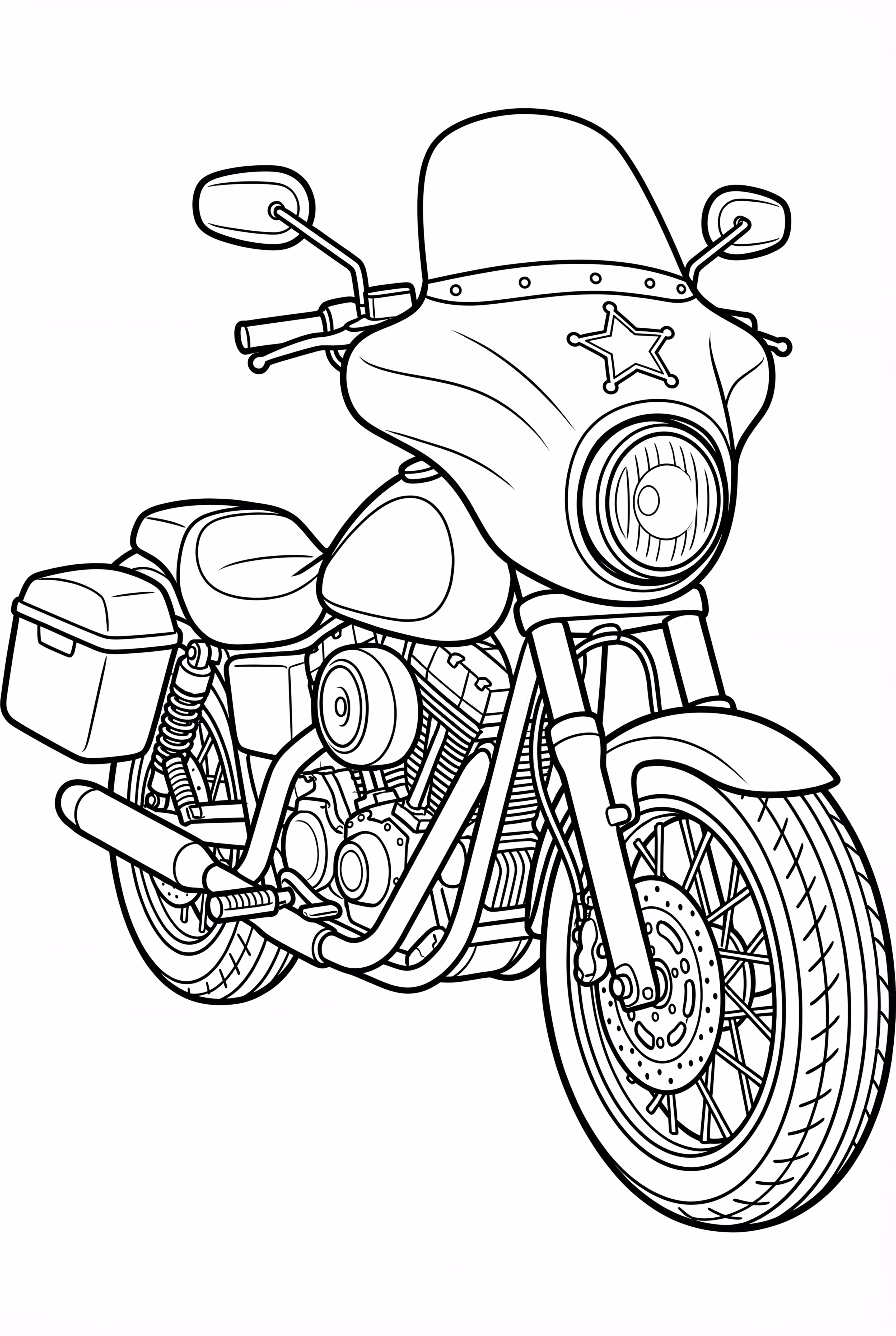 Red Police Motorcycle