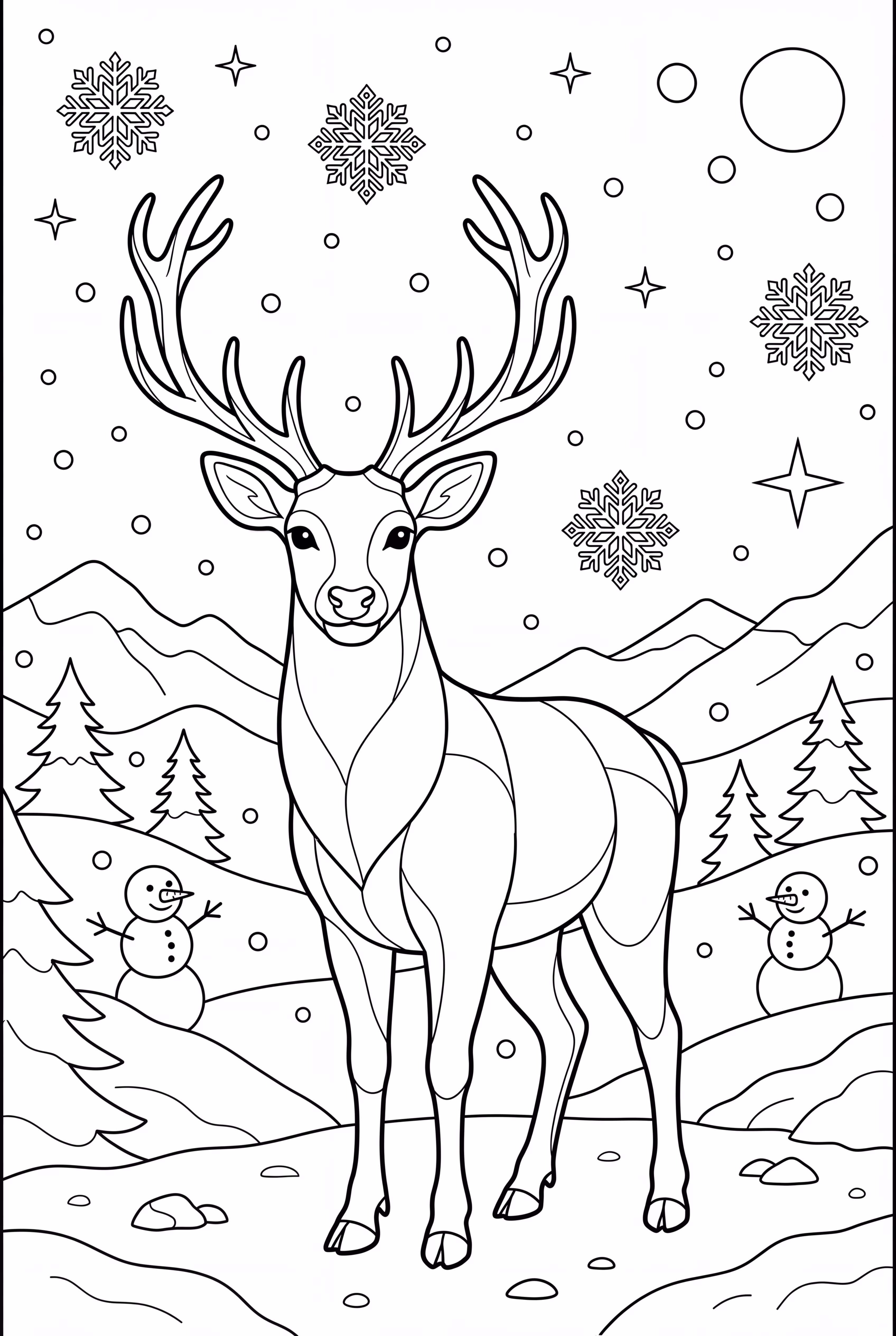 renos jugando en la nieve