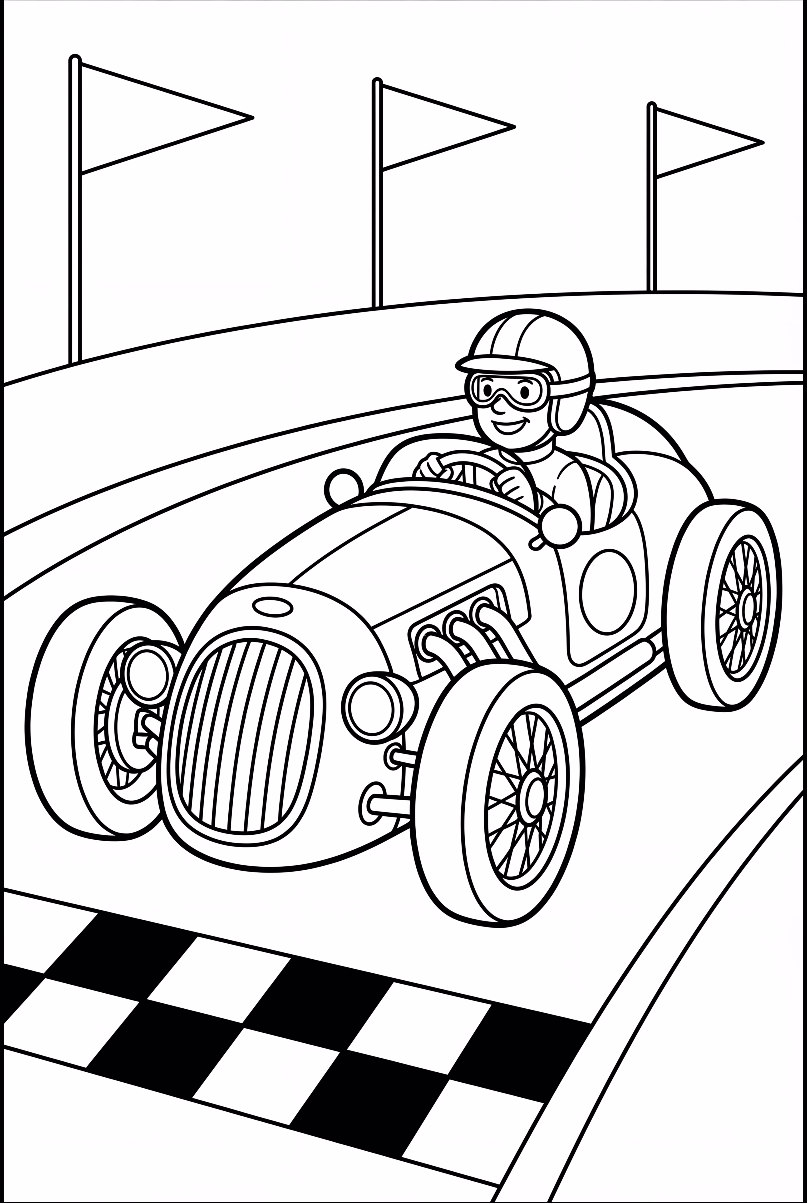 Retro Race Car From 1950s Design