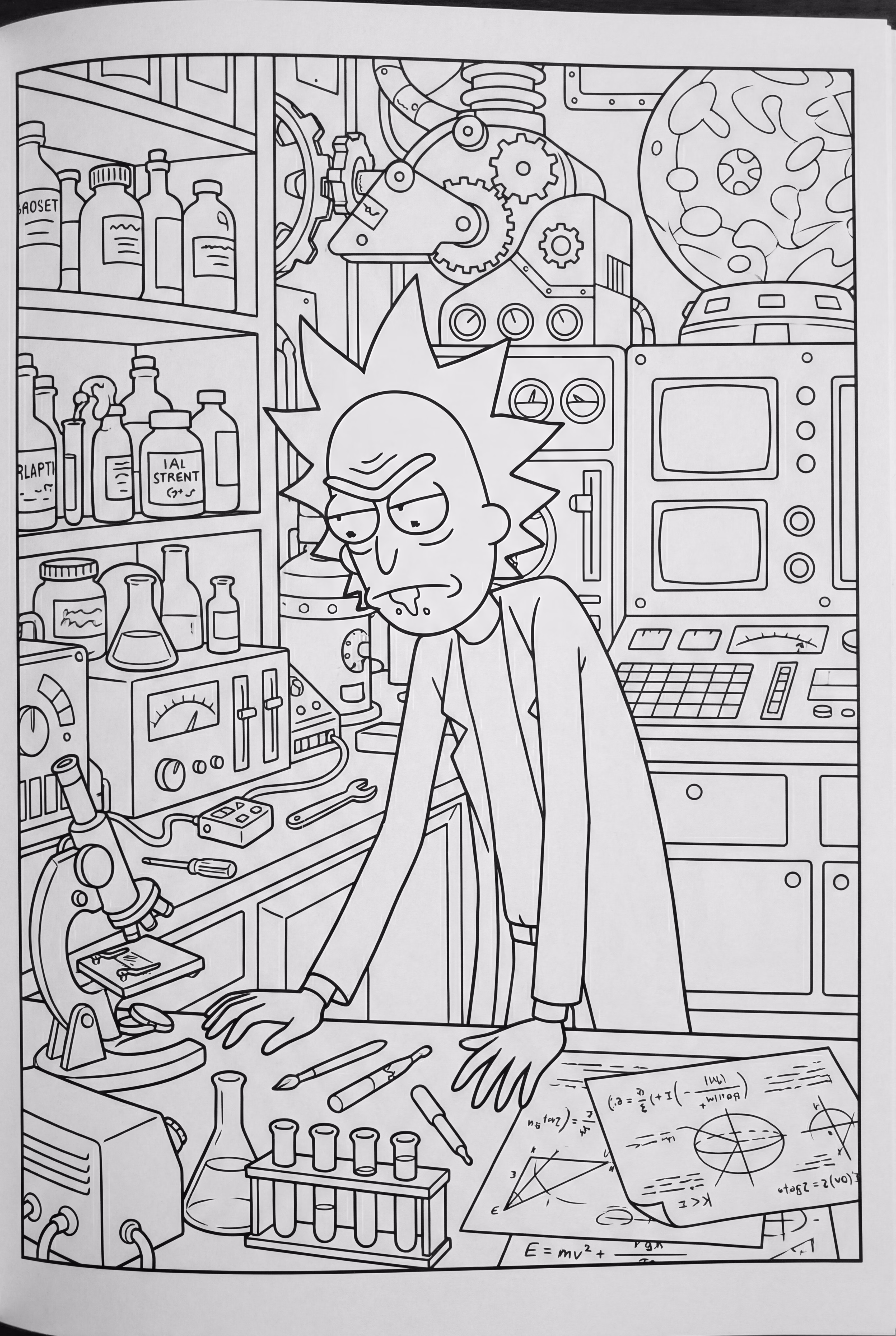 Rick and Morty at a Wacky Science Lab
