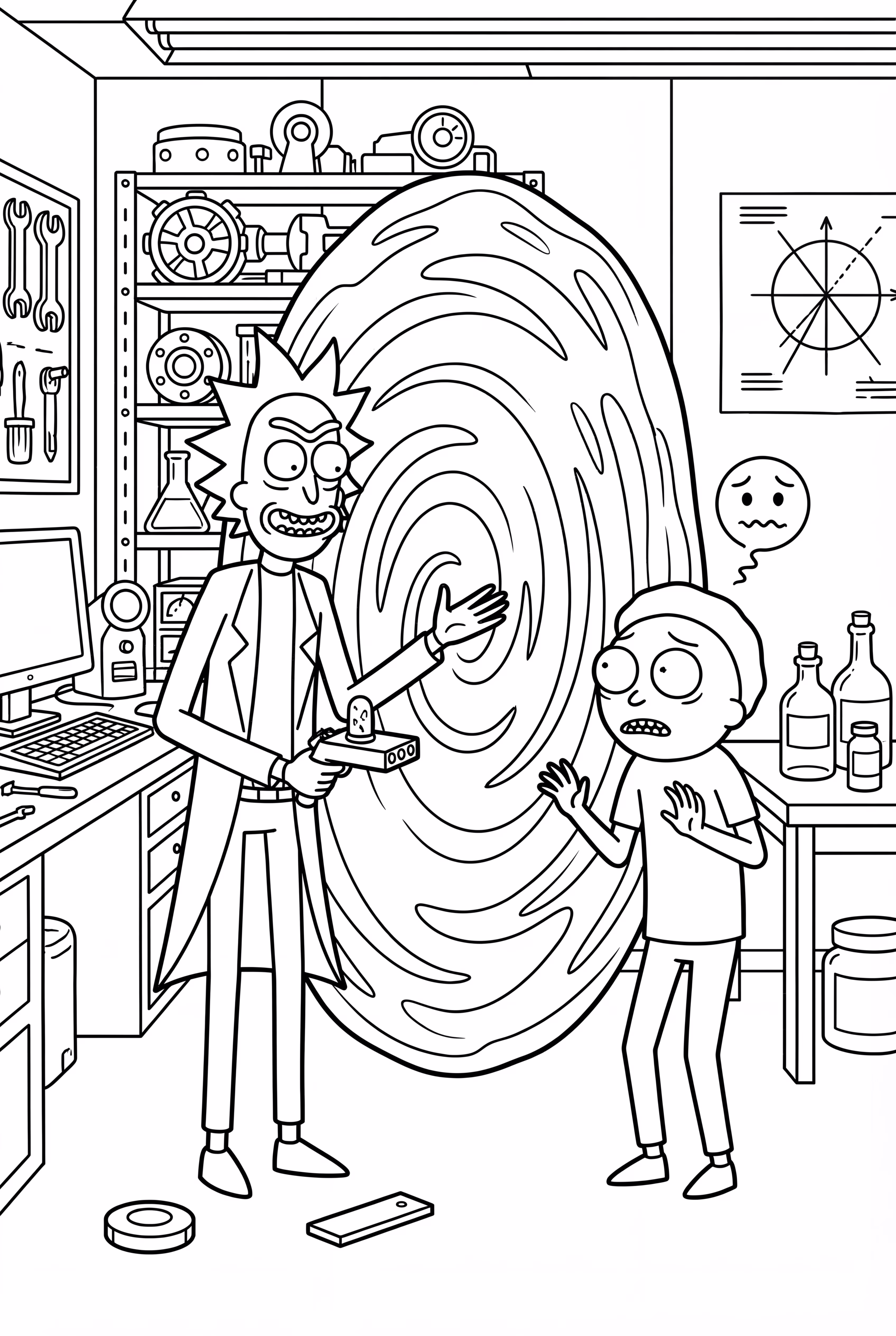 Rick und Morty entdecken ein verborgenes Portal