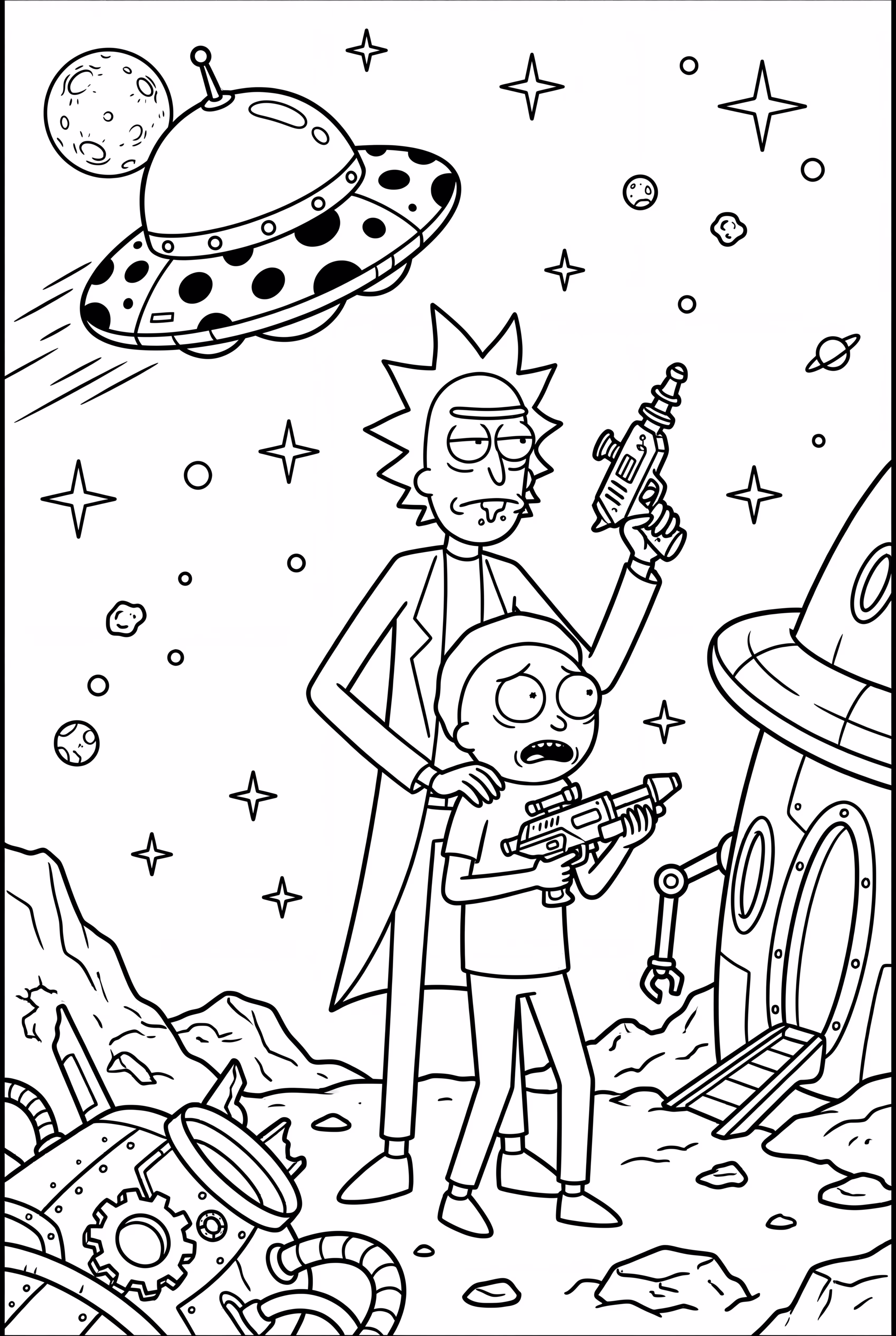 Rick et Morty dans une bataille galactique