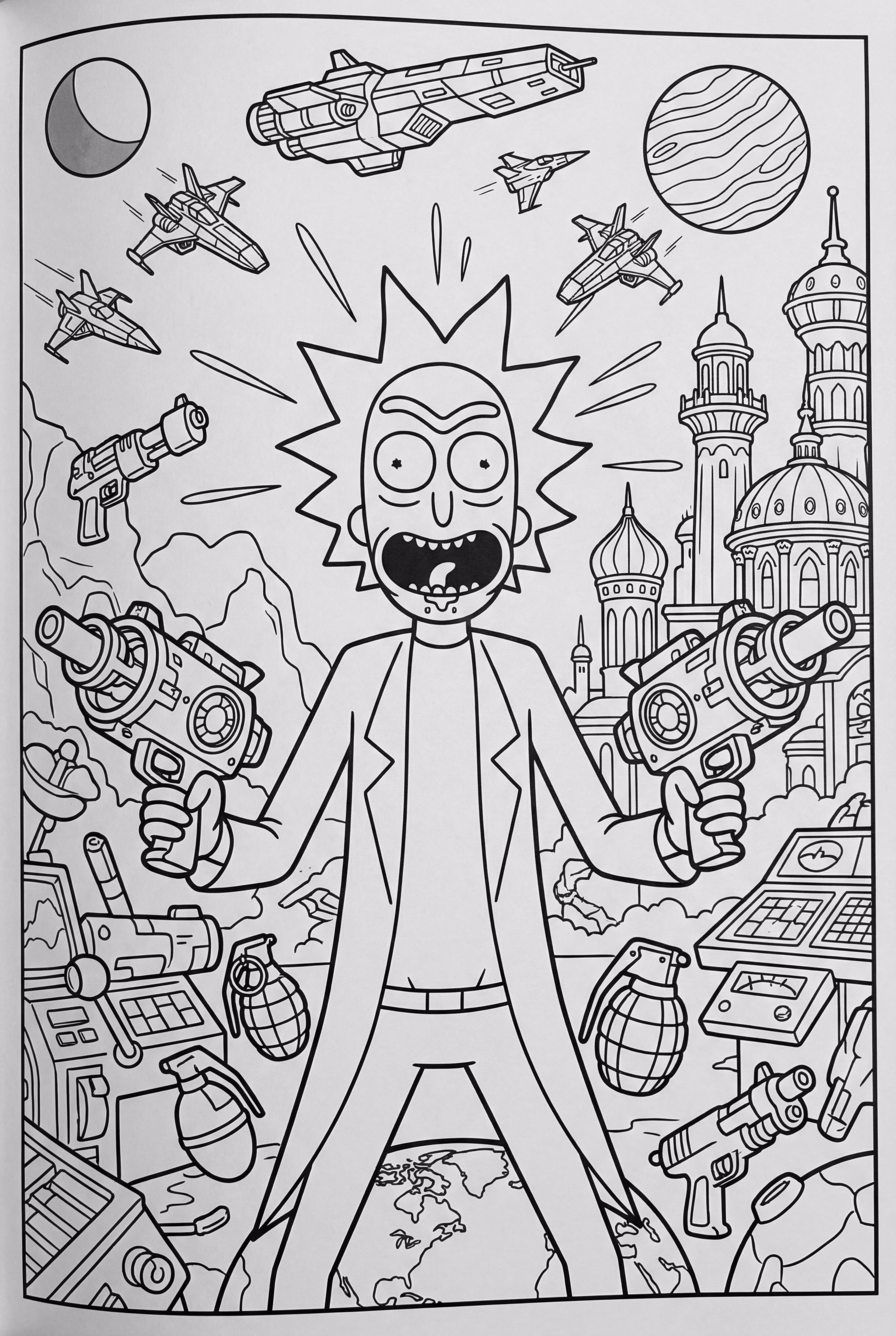 Rick und Morty in einem galaktischen Kampf