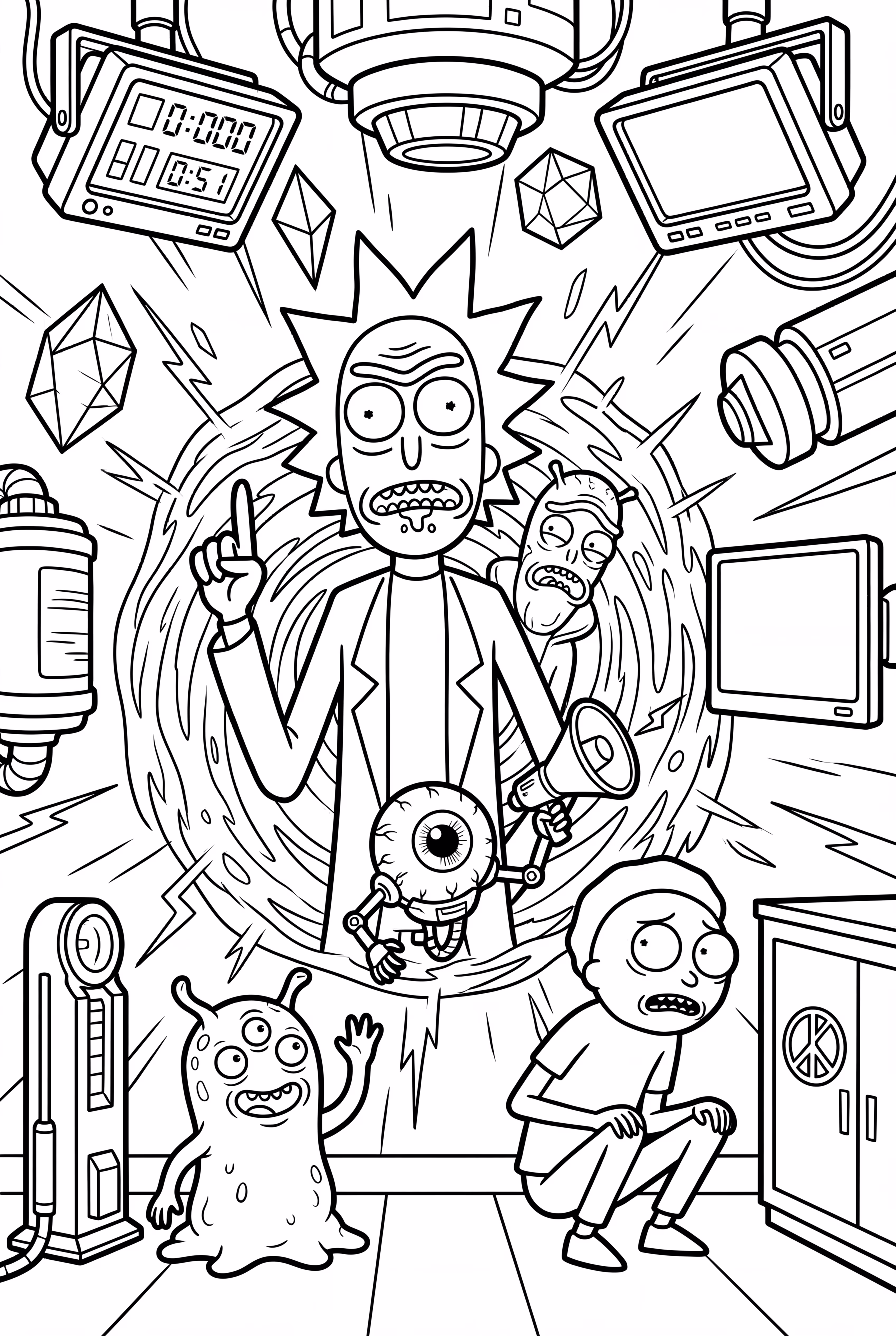 Rick und Morty mit interdimensionalen Kreaturen-2