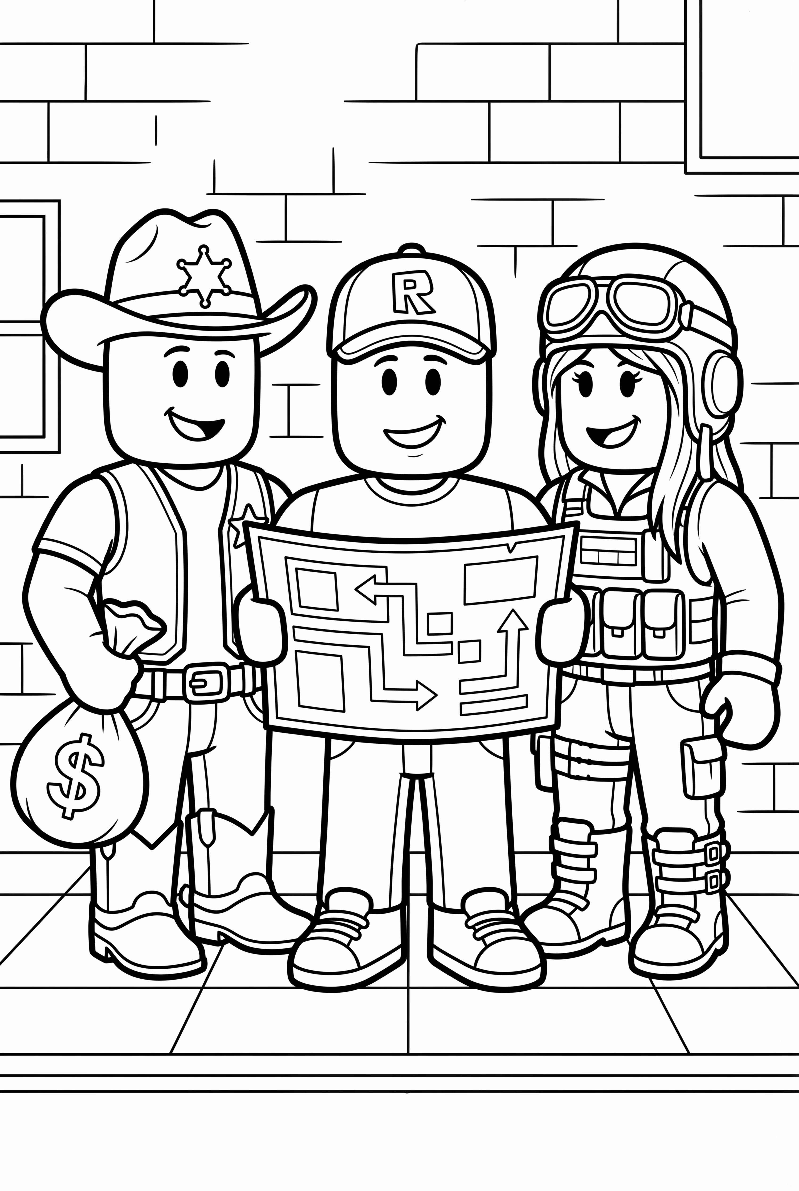 로블록스 탈옥 은행강도 친구들과 함께