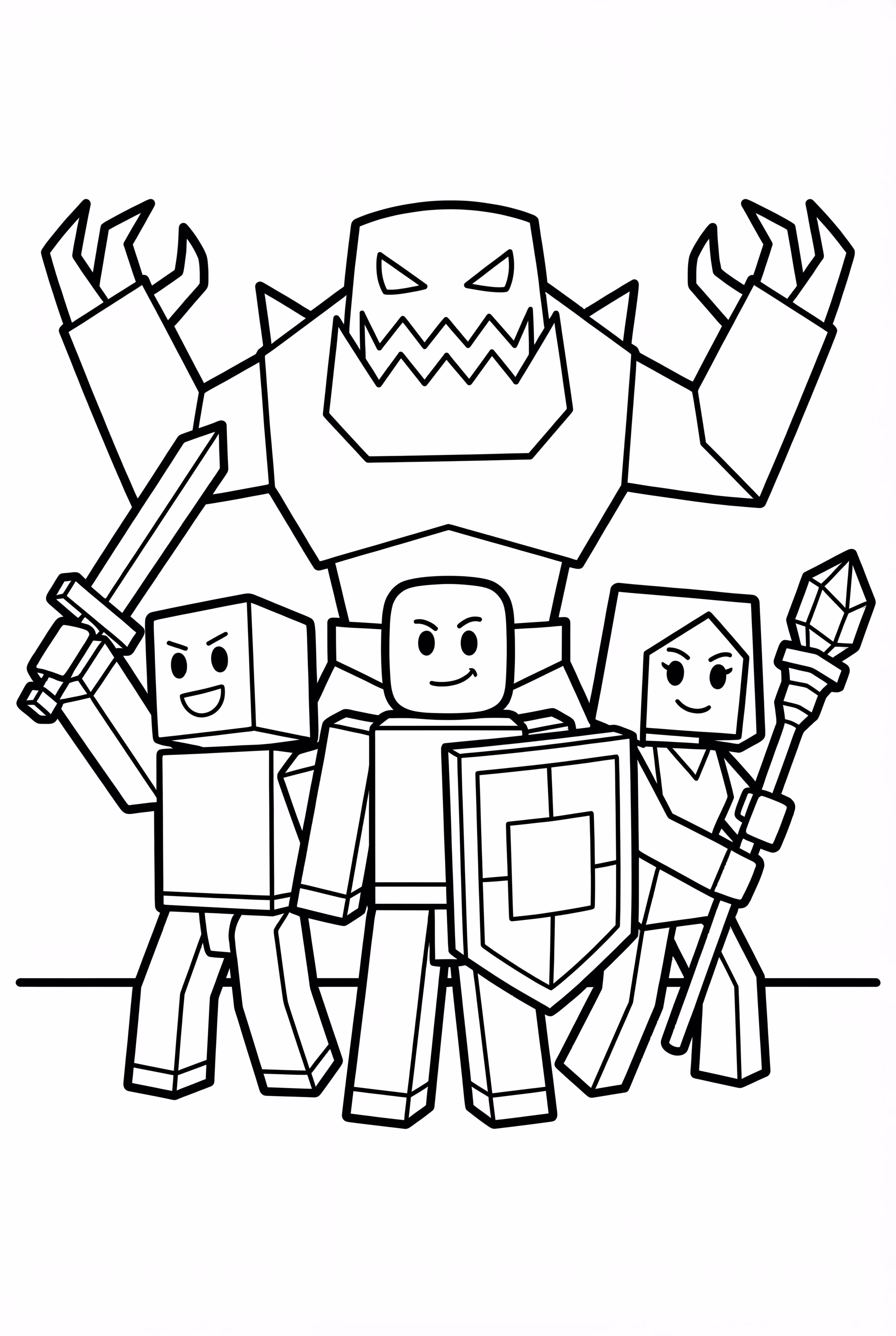 Roblox 팀워크로 보스를 무찌르기