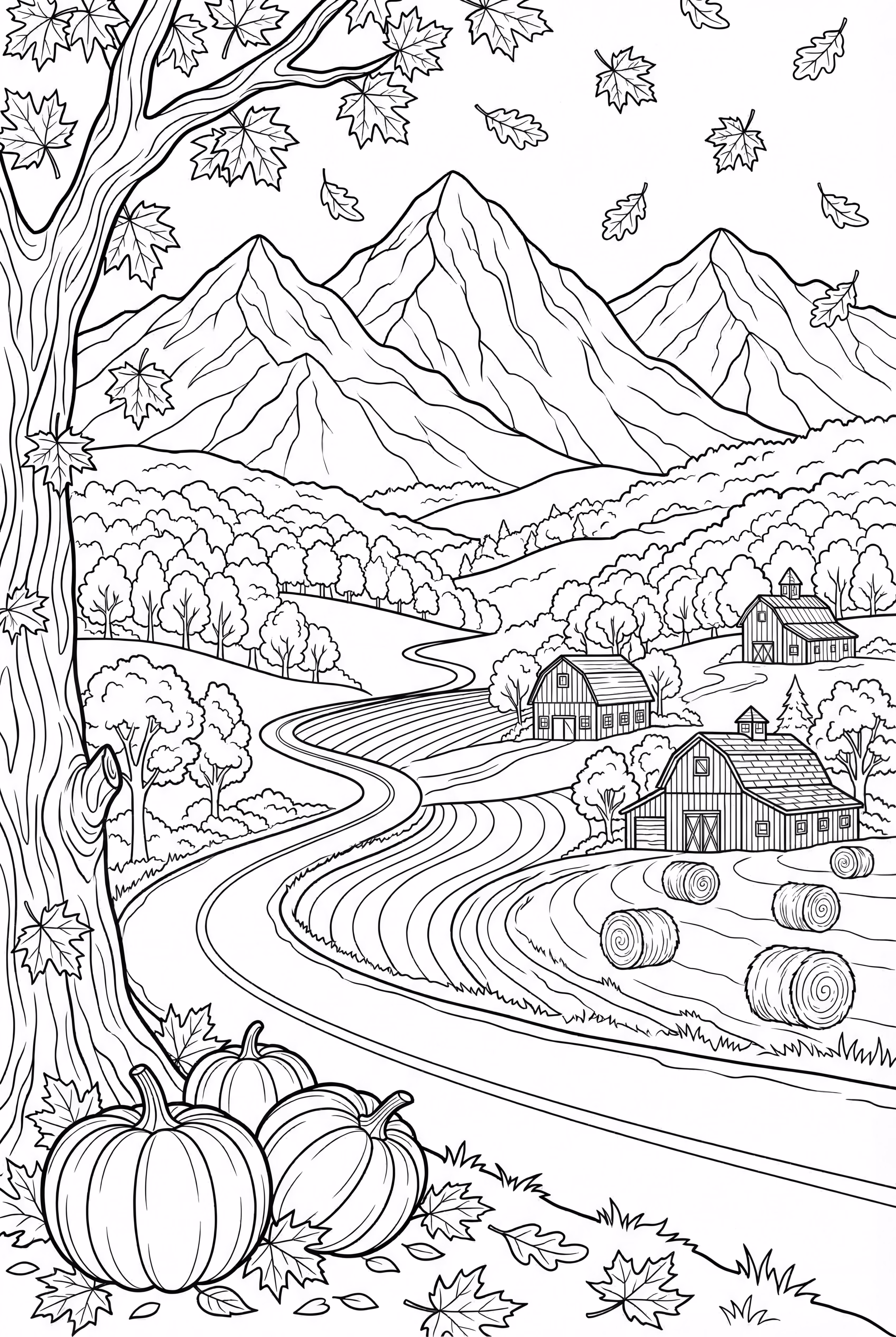 Rolling Hills In The Autumn Fall