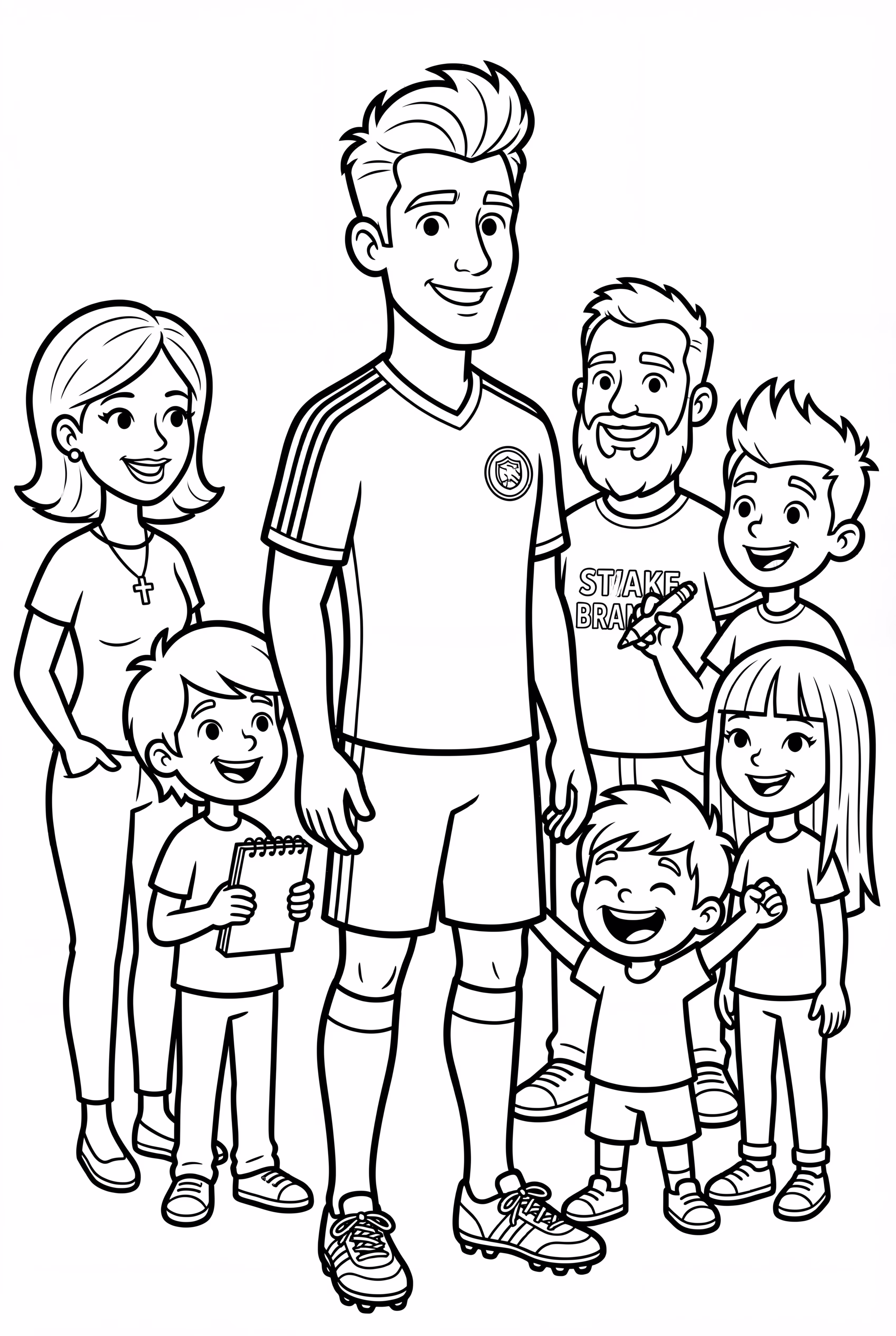 Ronaldo in a Crowd of Fans Signing Autographs