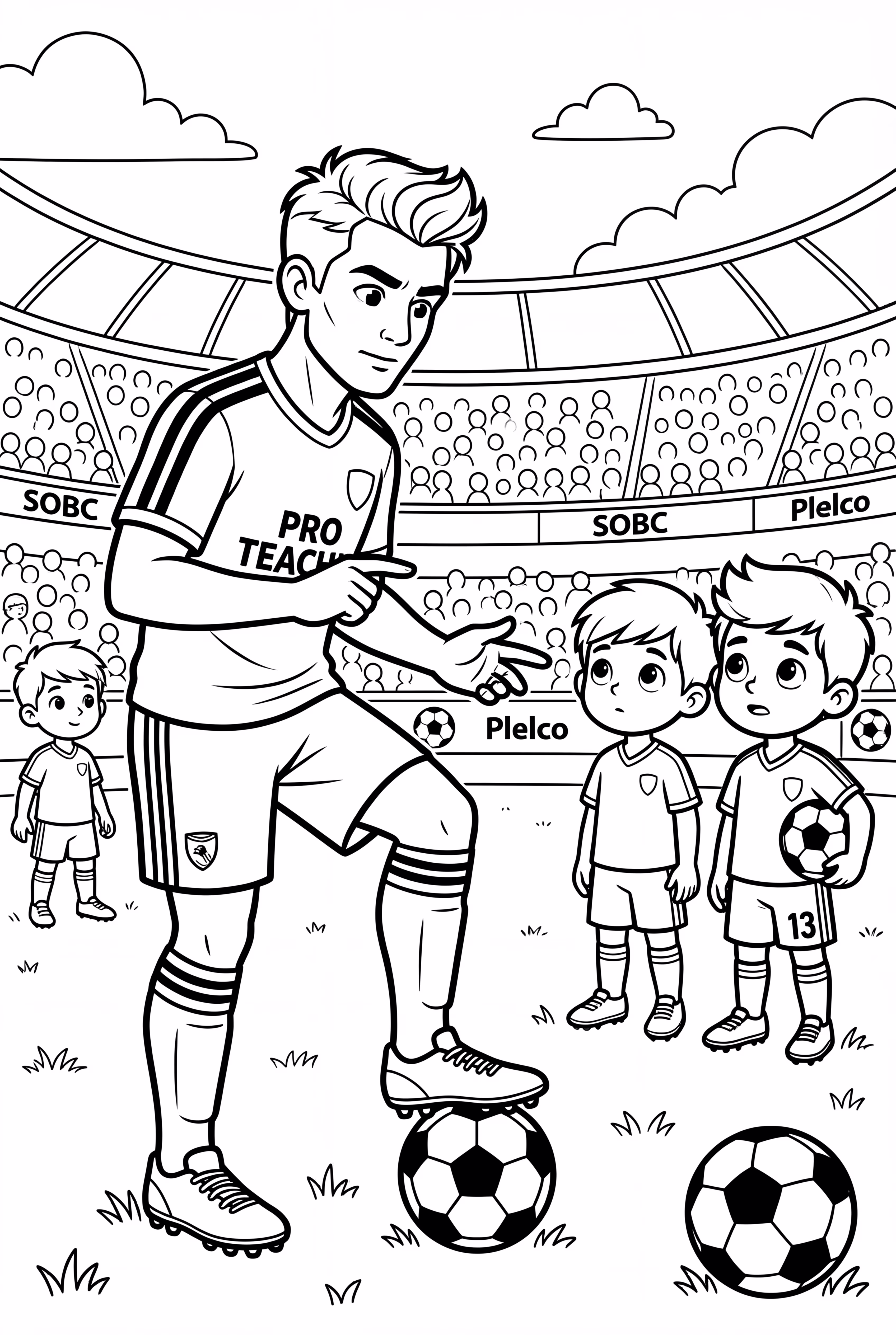 Ronaldo Inspiring Kids at a Soccer Camp