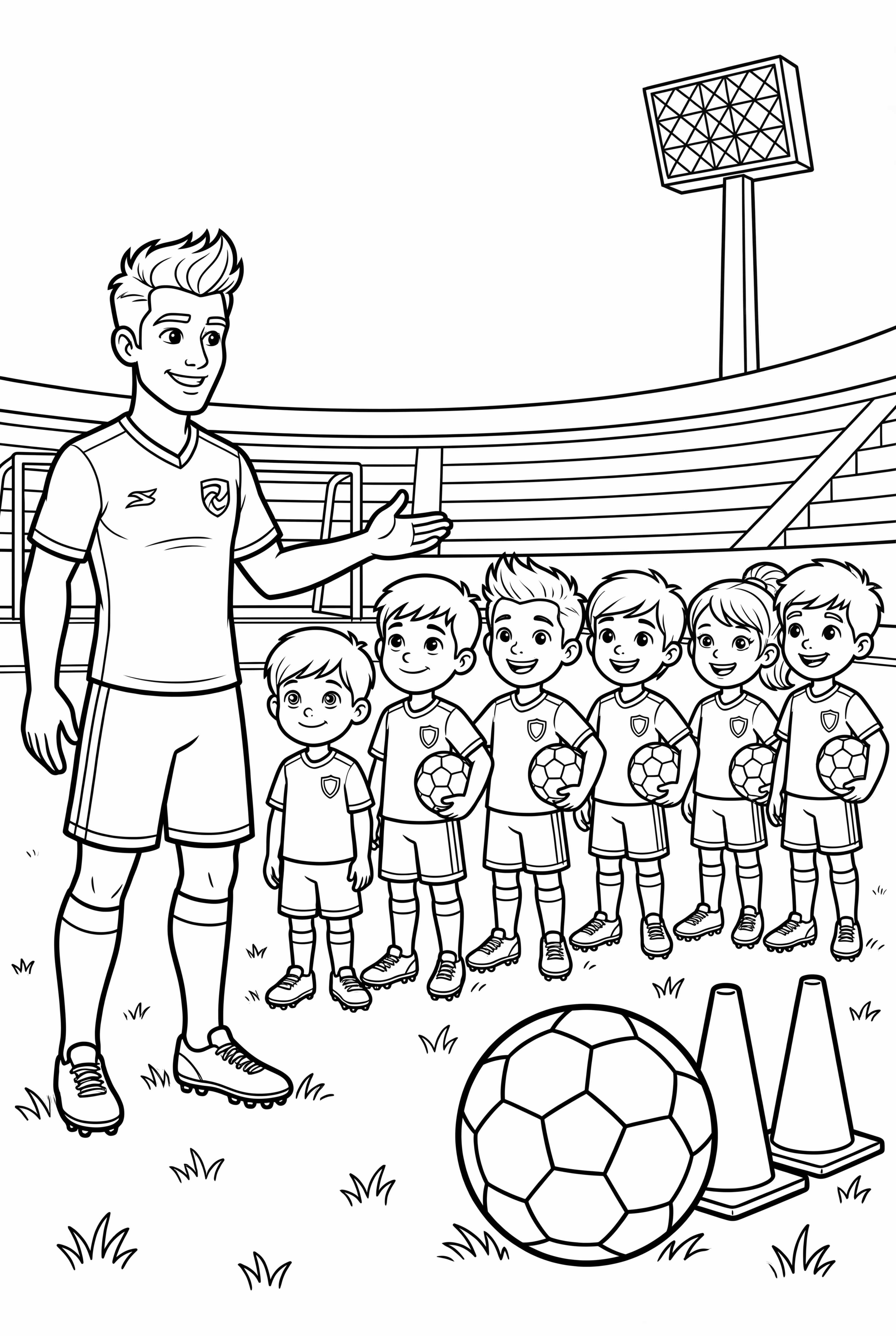 Ronaldo Inspiring Kids at a Soccer Camp-2