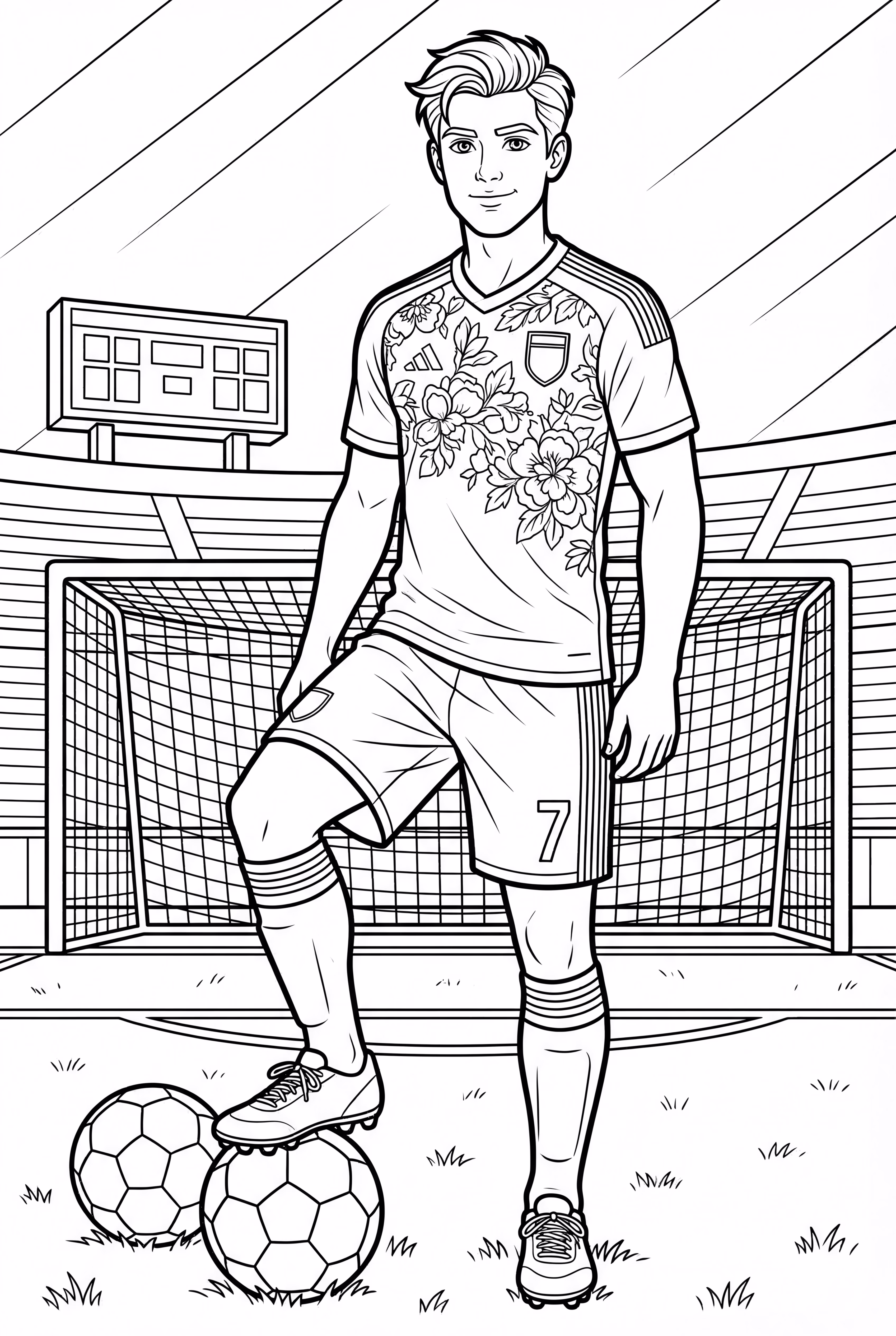 Ronaldo Standing with a Soccer Ball-2