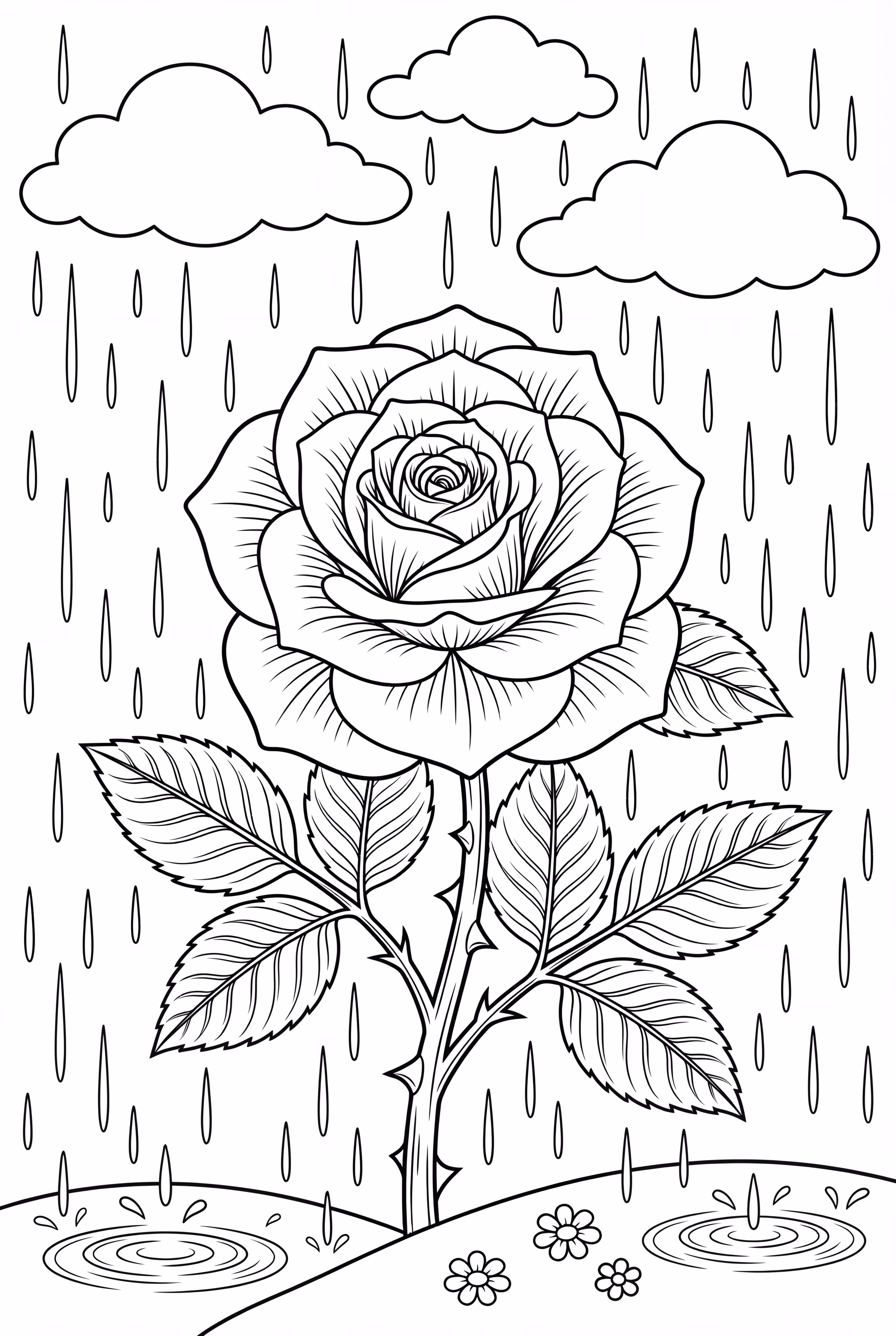 Danse de pluie de rose