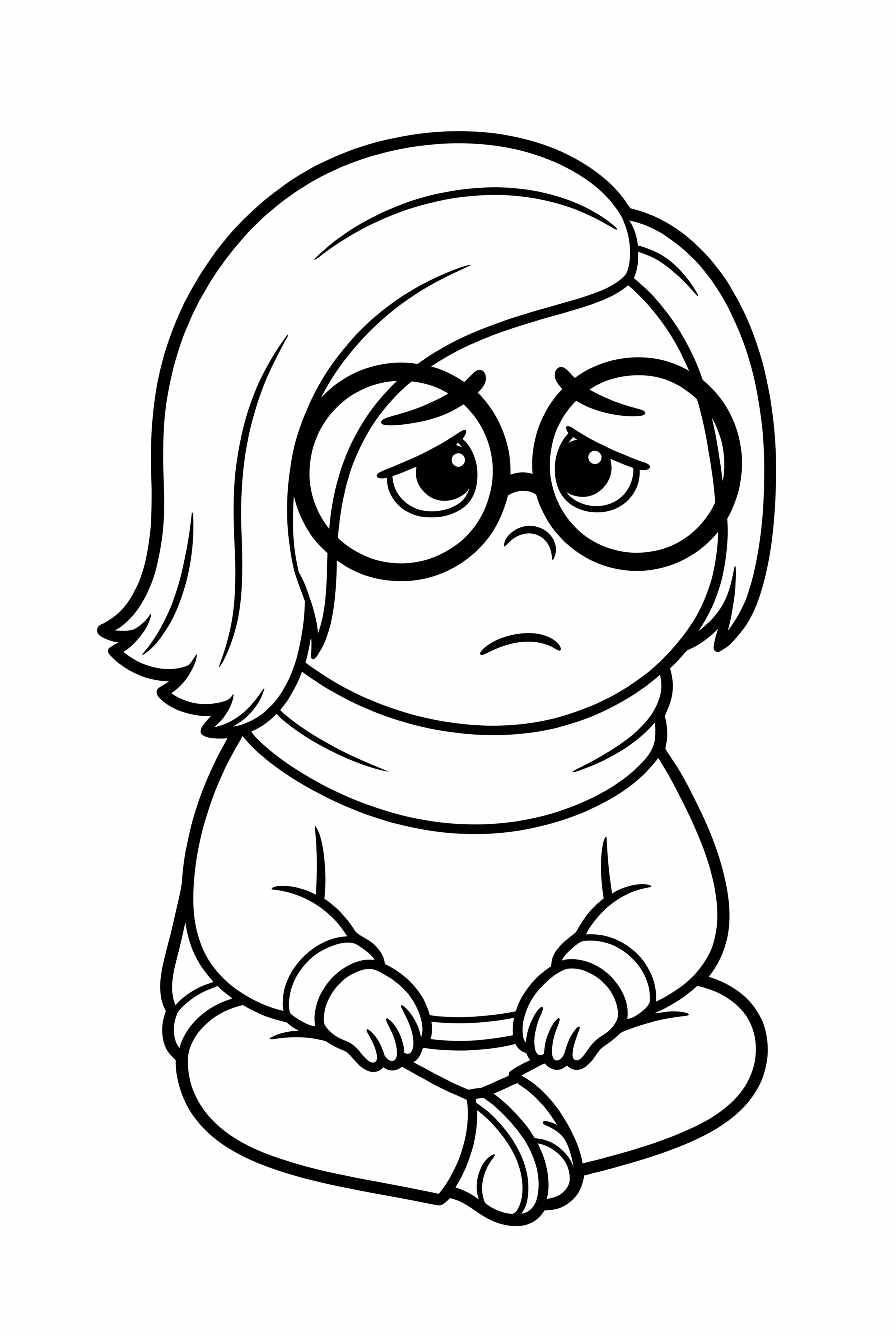 インサイド・アウトのサッドネスが座っている