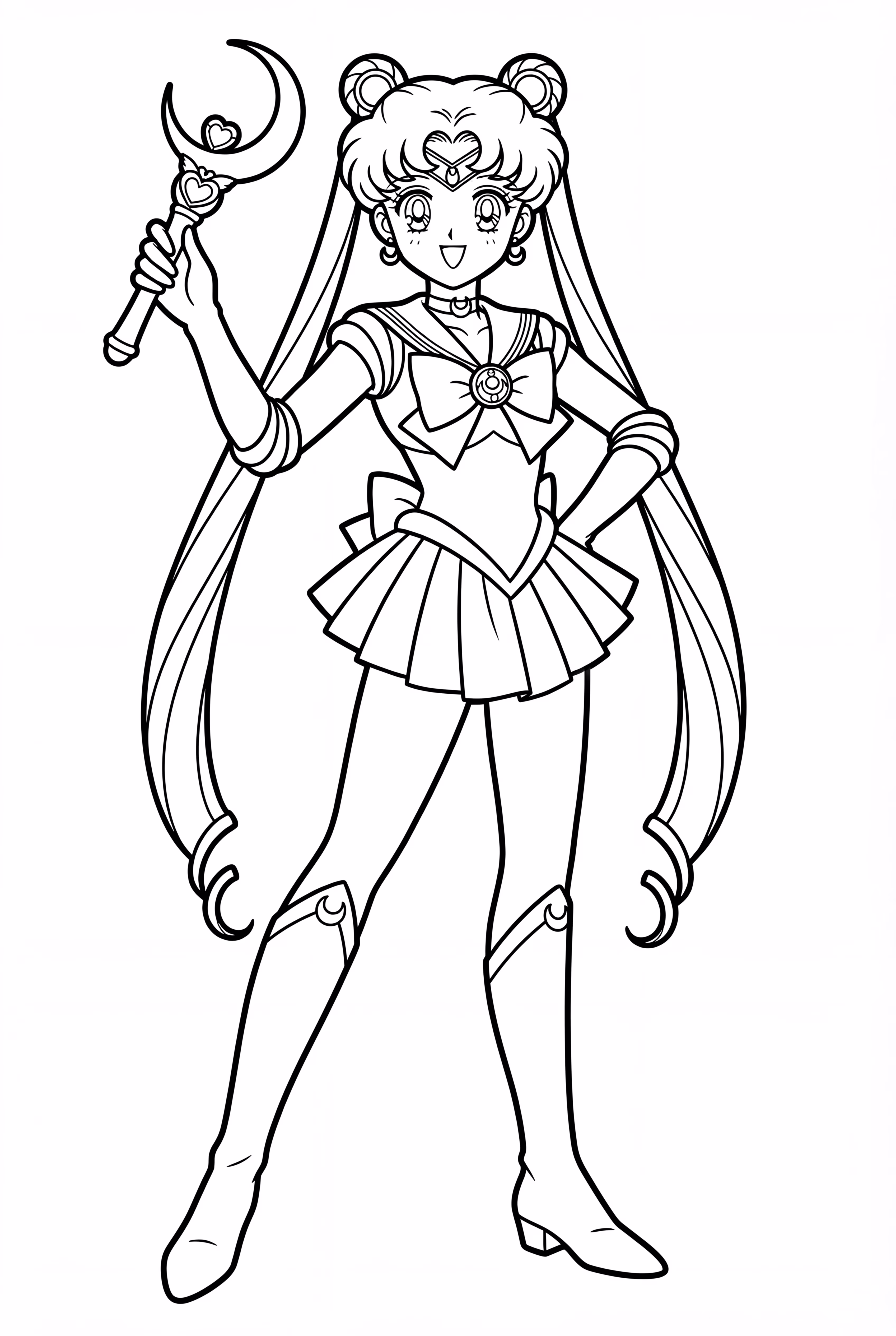 Sailor Moon Holding Sparkling Moon Stick