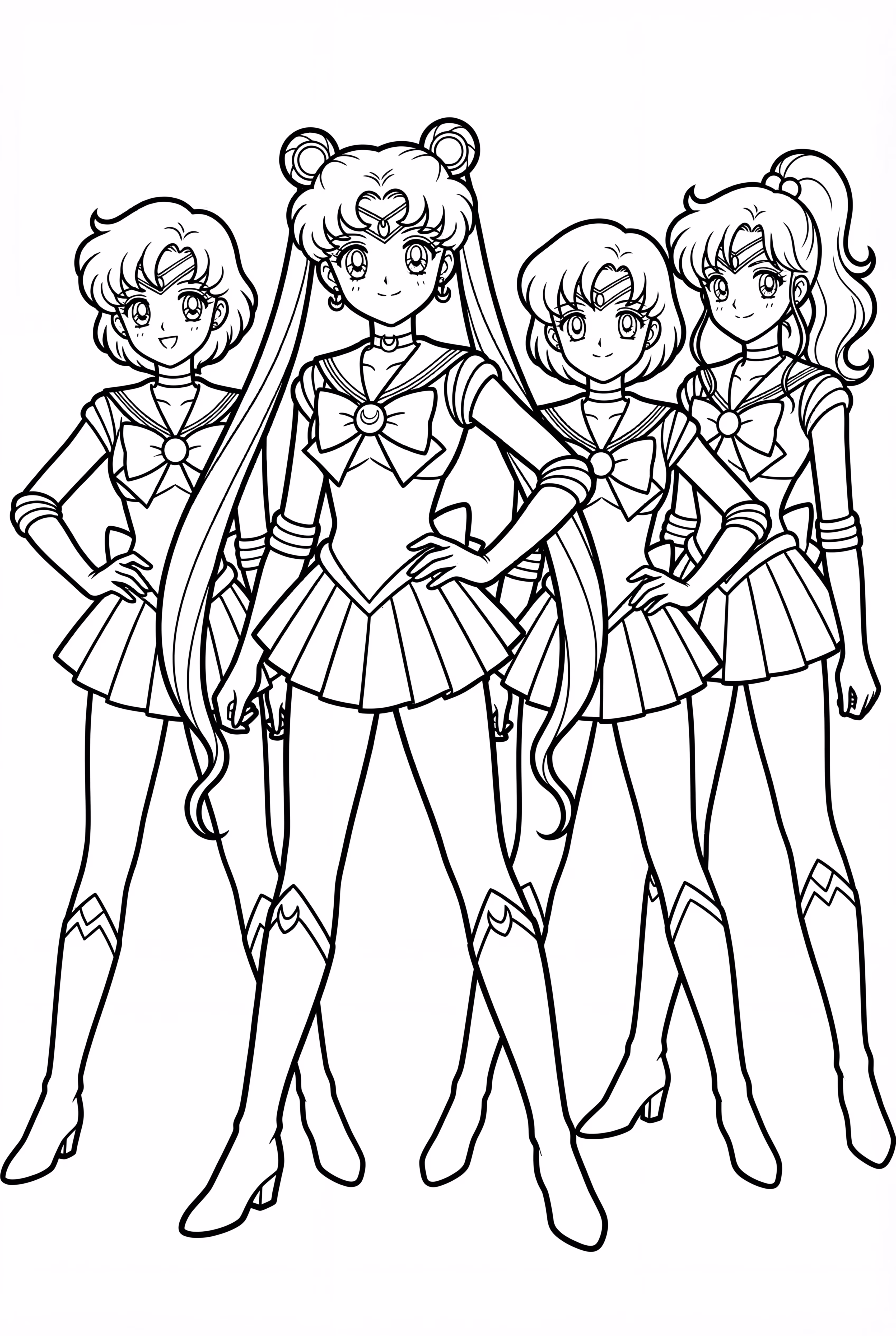 Sailor Moon In Sailor Team Formation