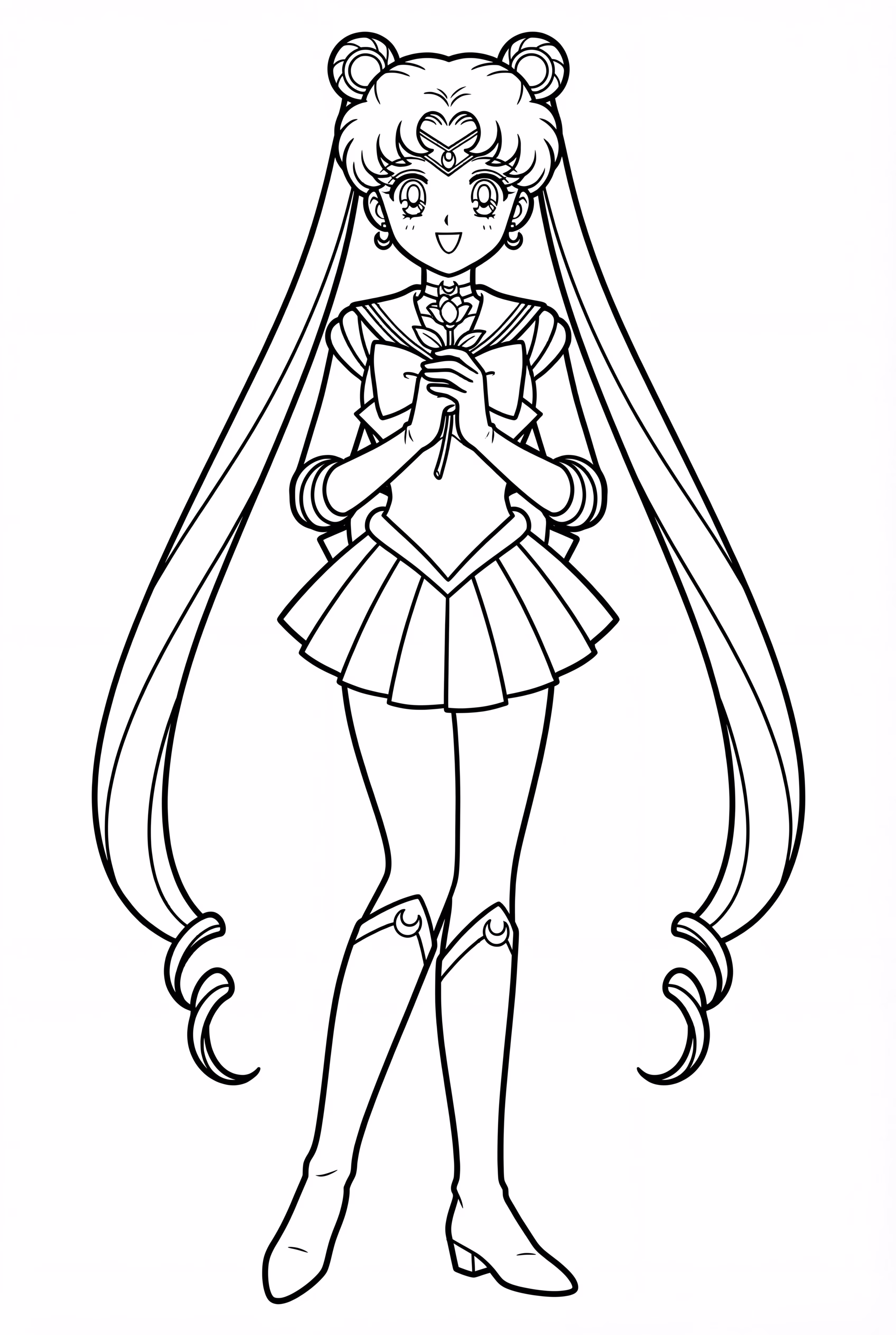 Sailor Moon Kneeling To Heal A Flower