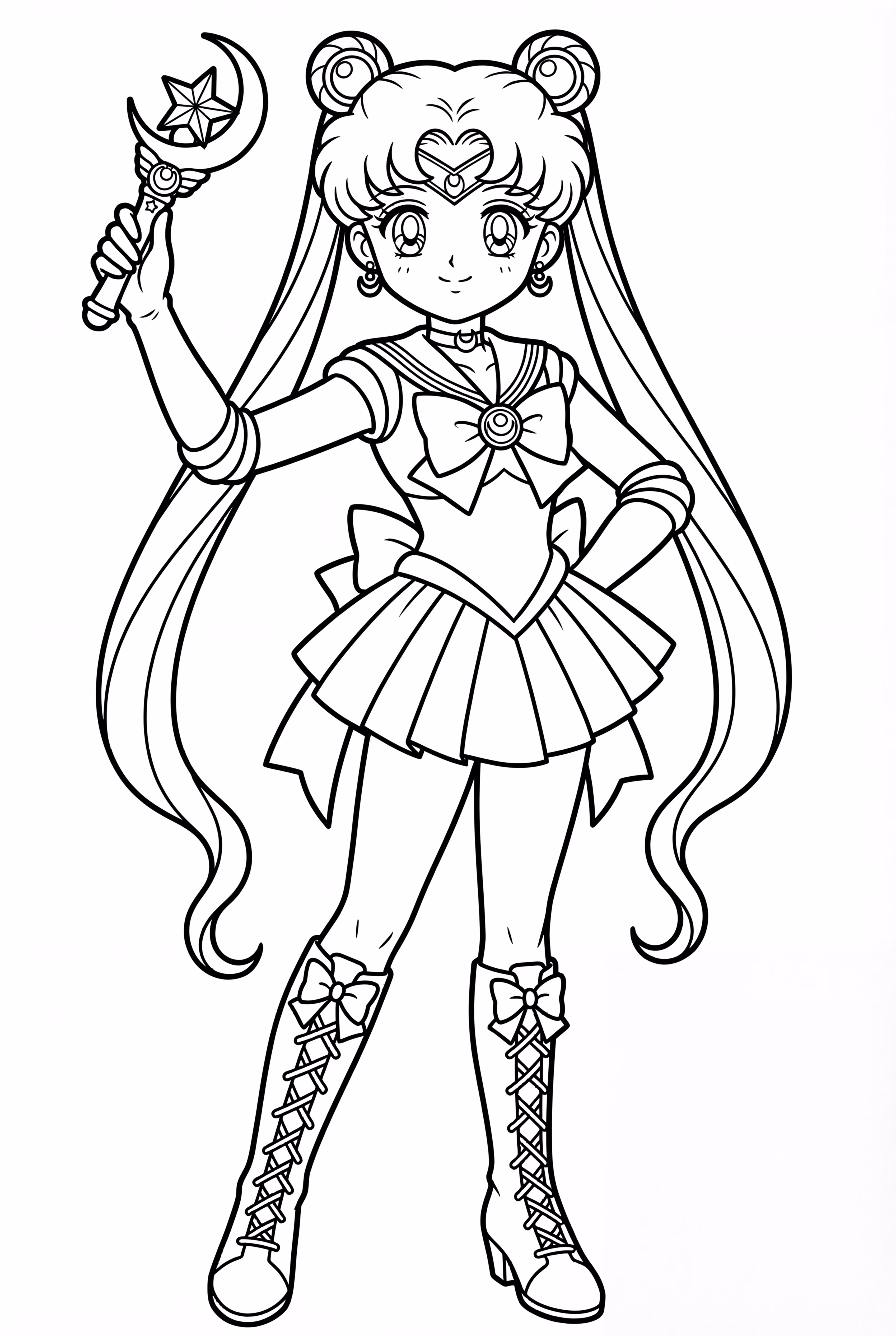 Sailor Moon Smiles with Hands Behind Back
