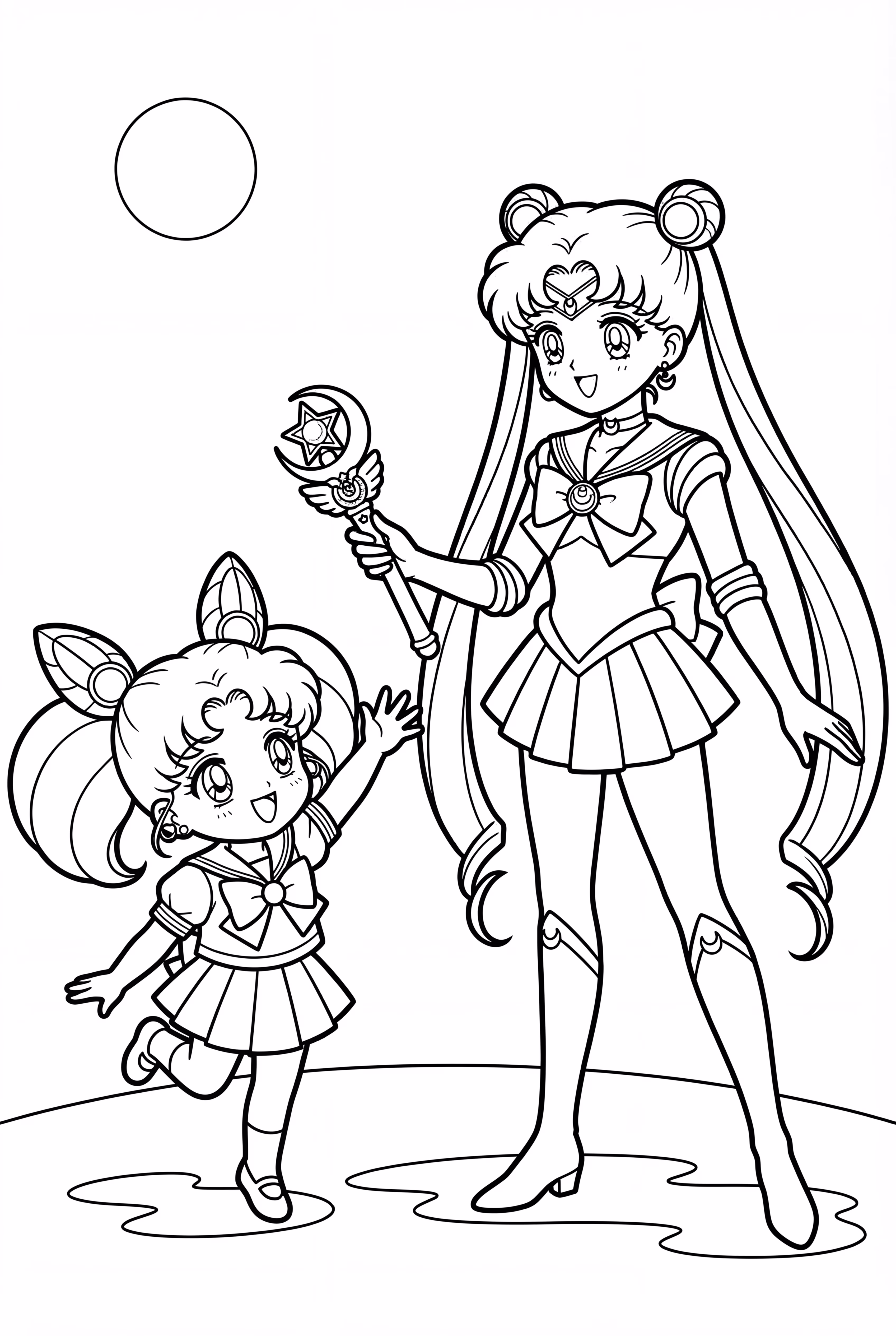 Sailor Moon Teaching Chibi Moon Magic
