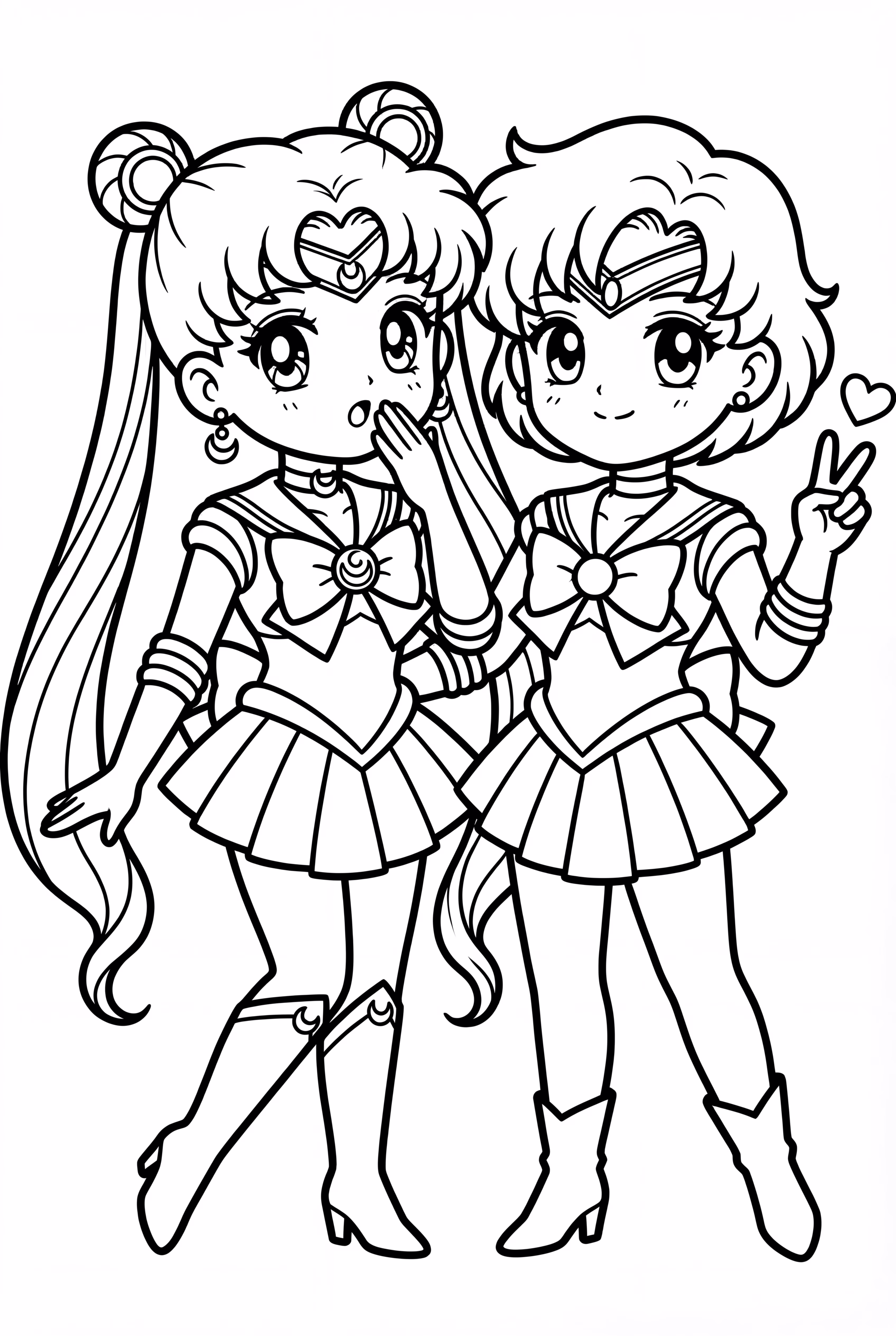 Sailor Moon Whispering To Sailor Mercury