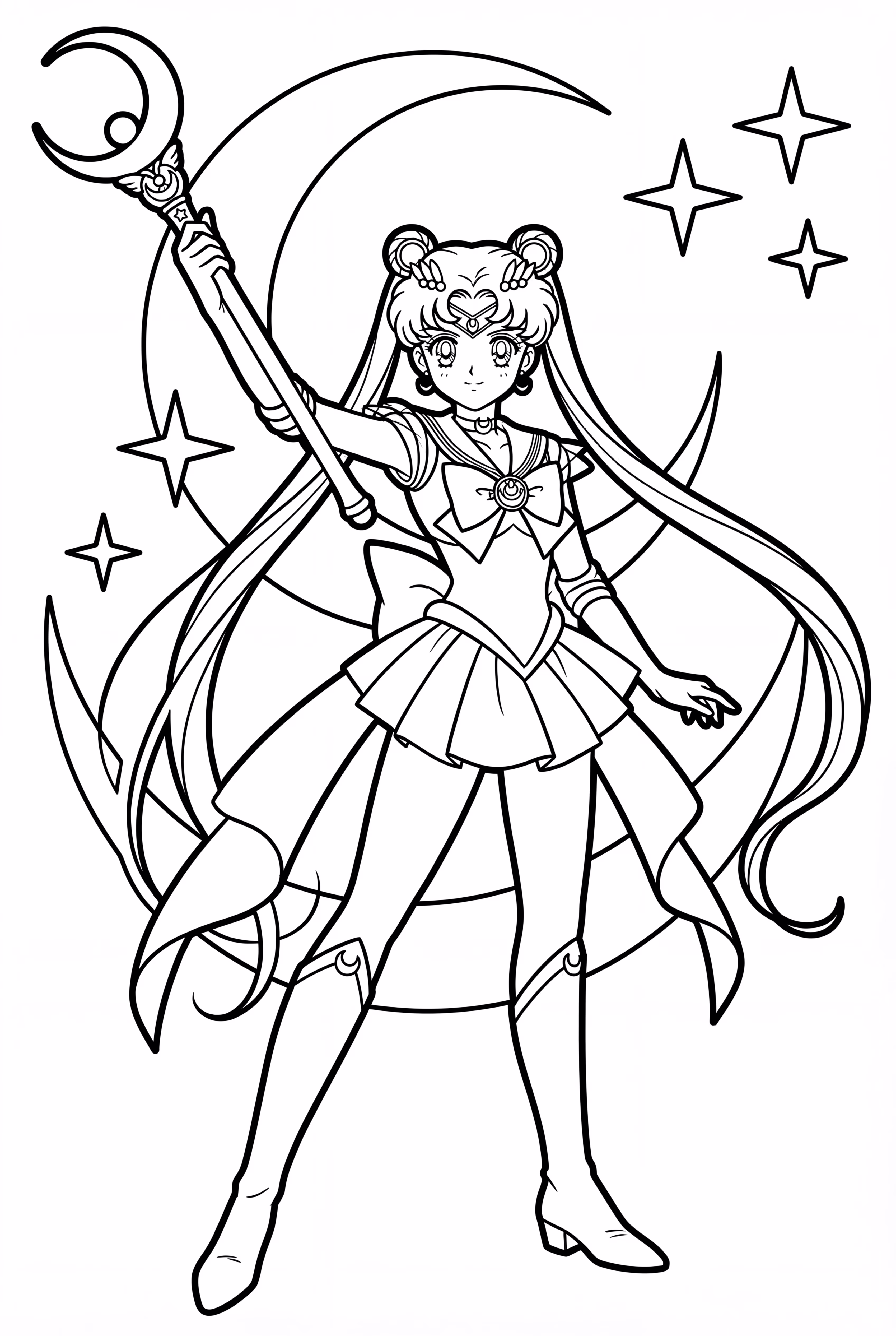 Sailor Moon With Crescent Moon Wand