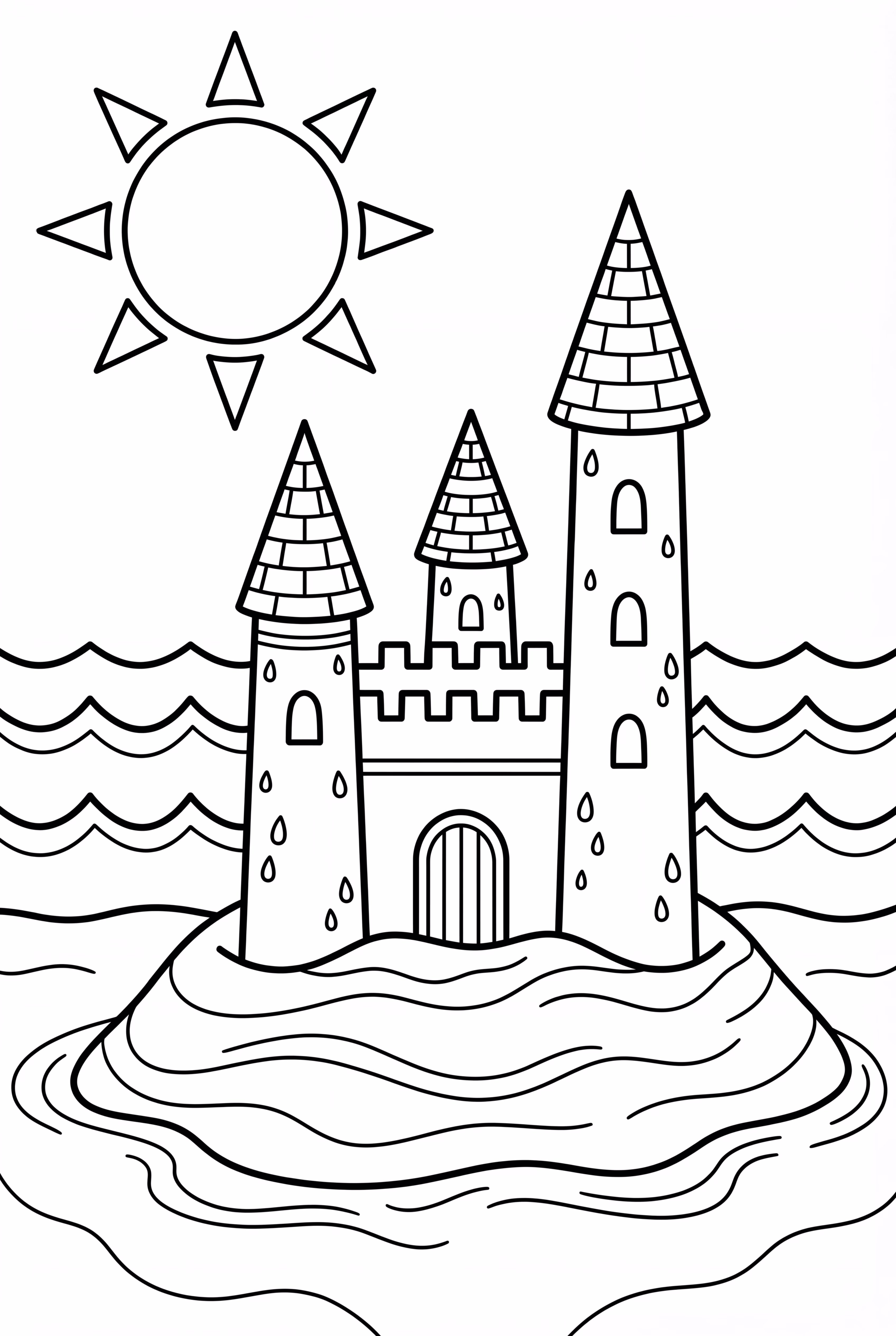 Sand Castle Sunset Art