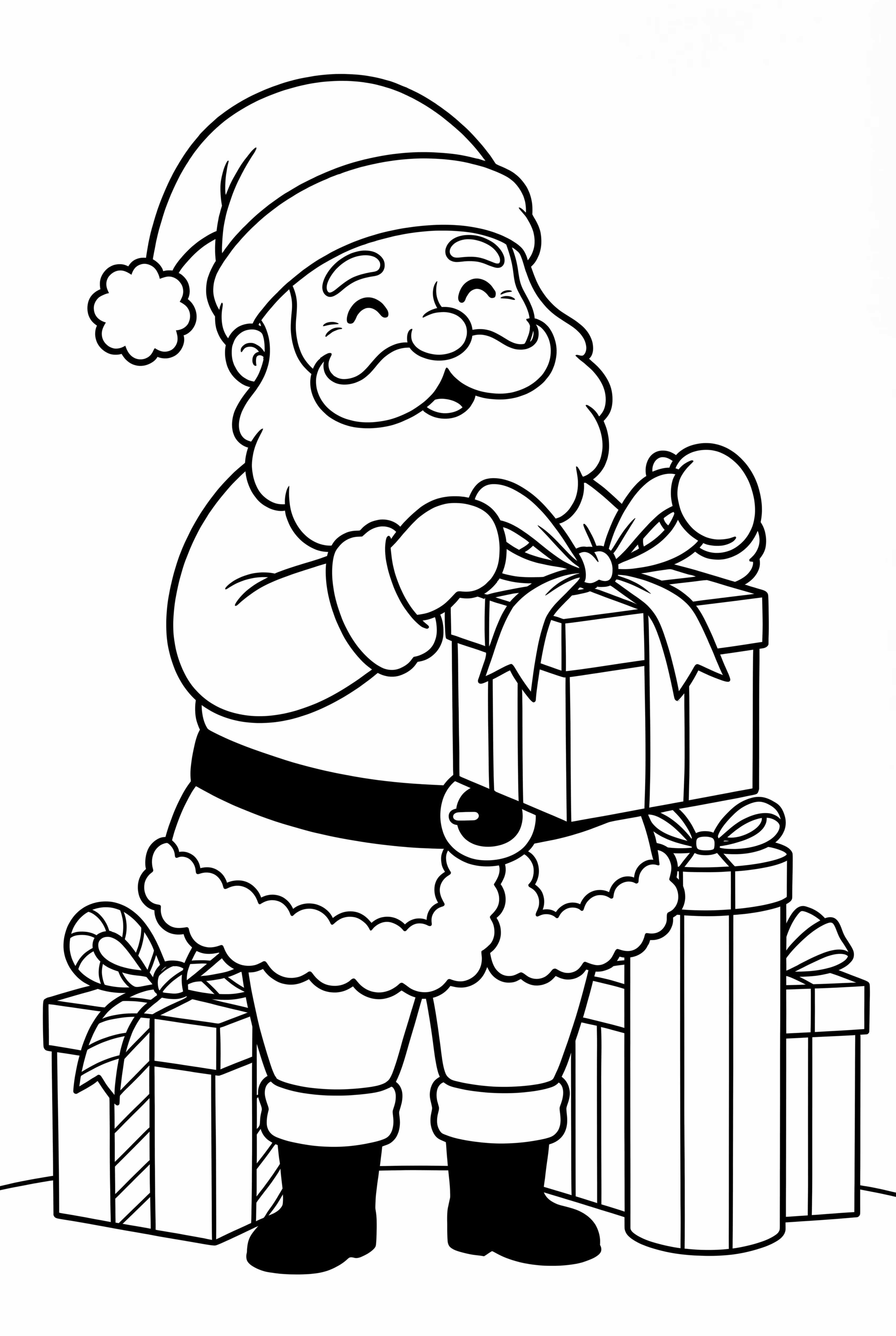 santa present wrapping