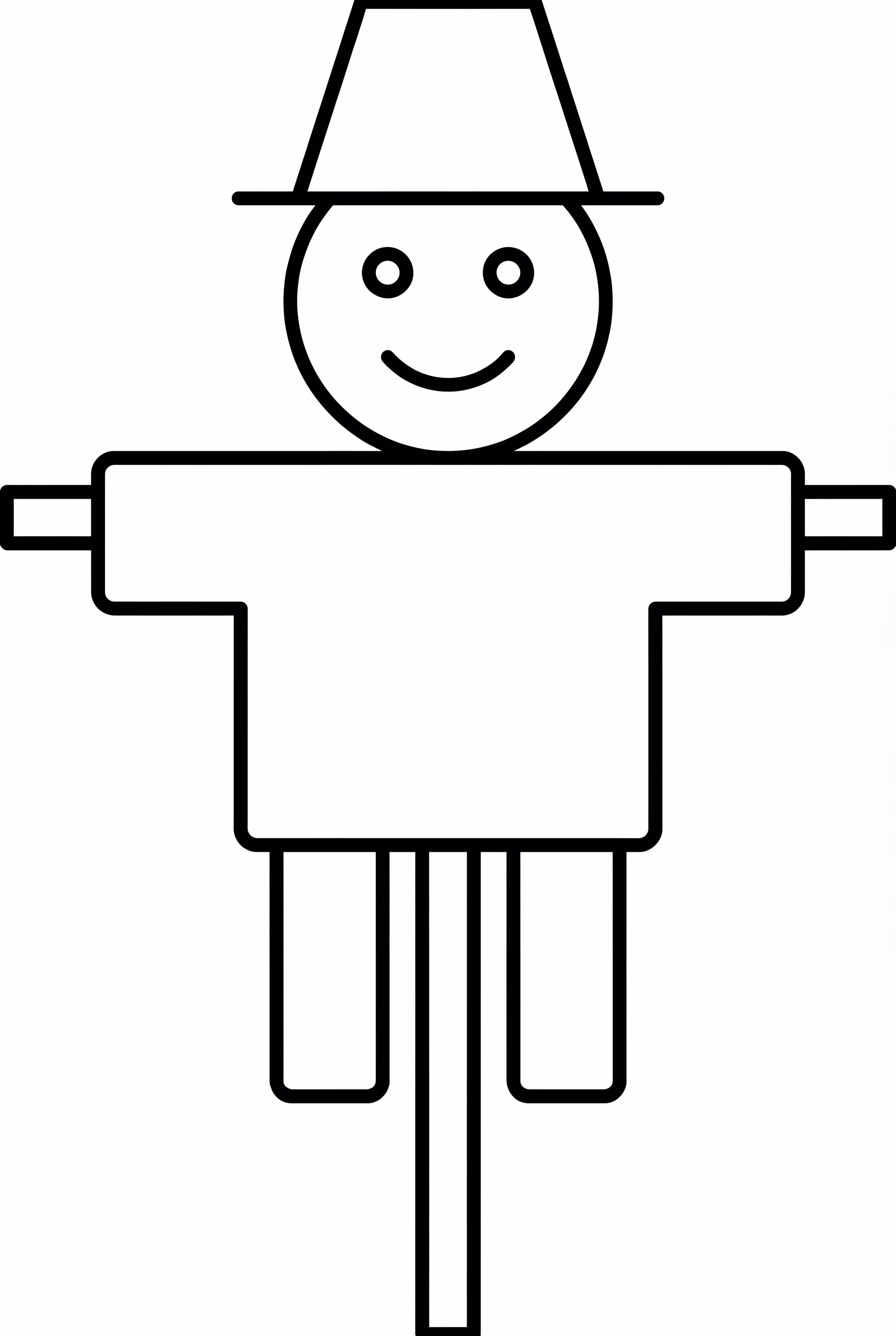 由簡單形狀組成的稻草人