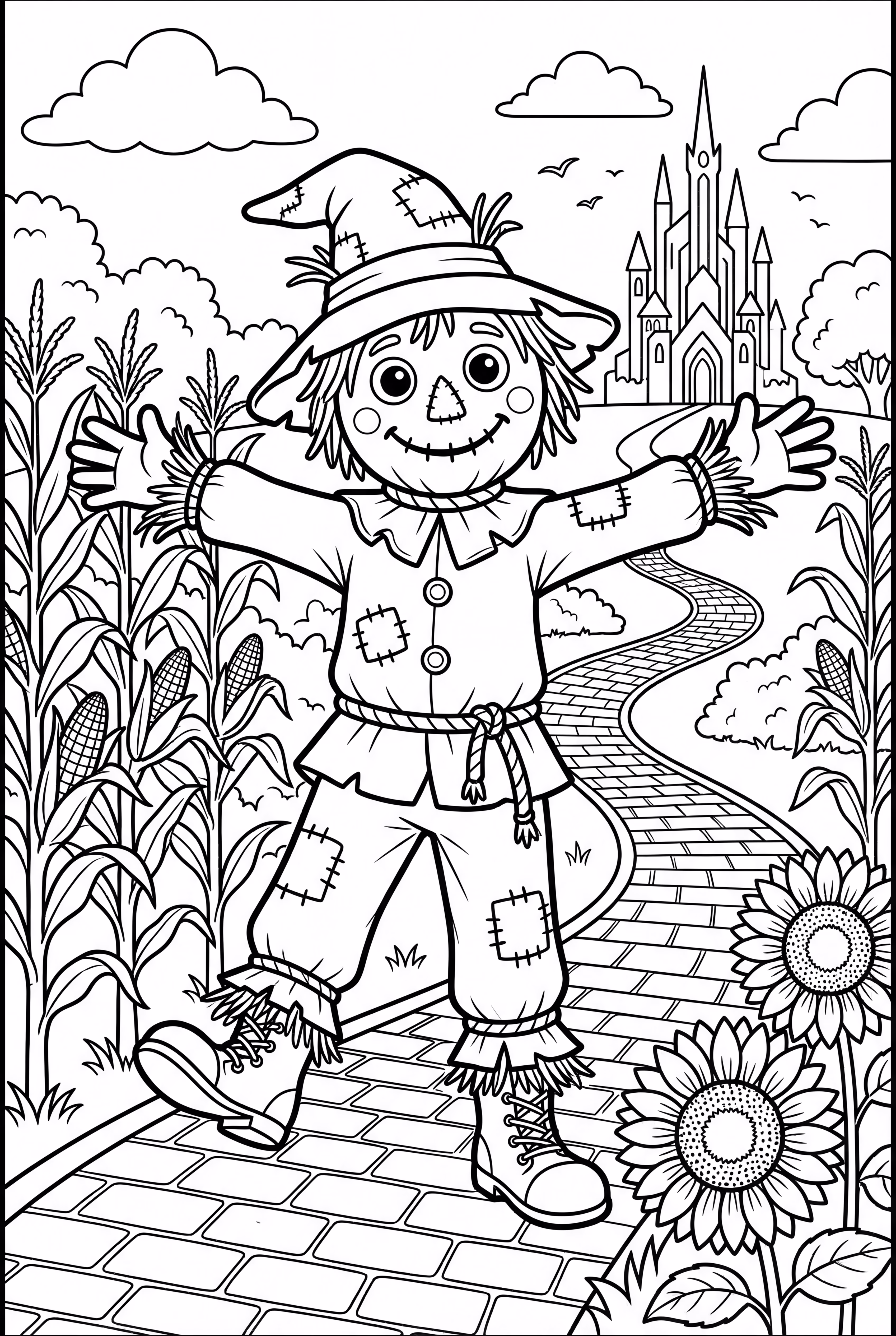 Scarecrow On The Yellow Brick Road