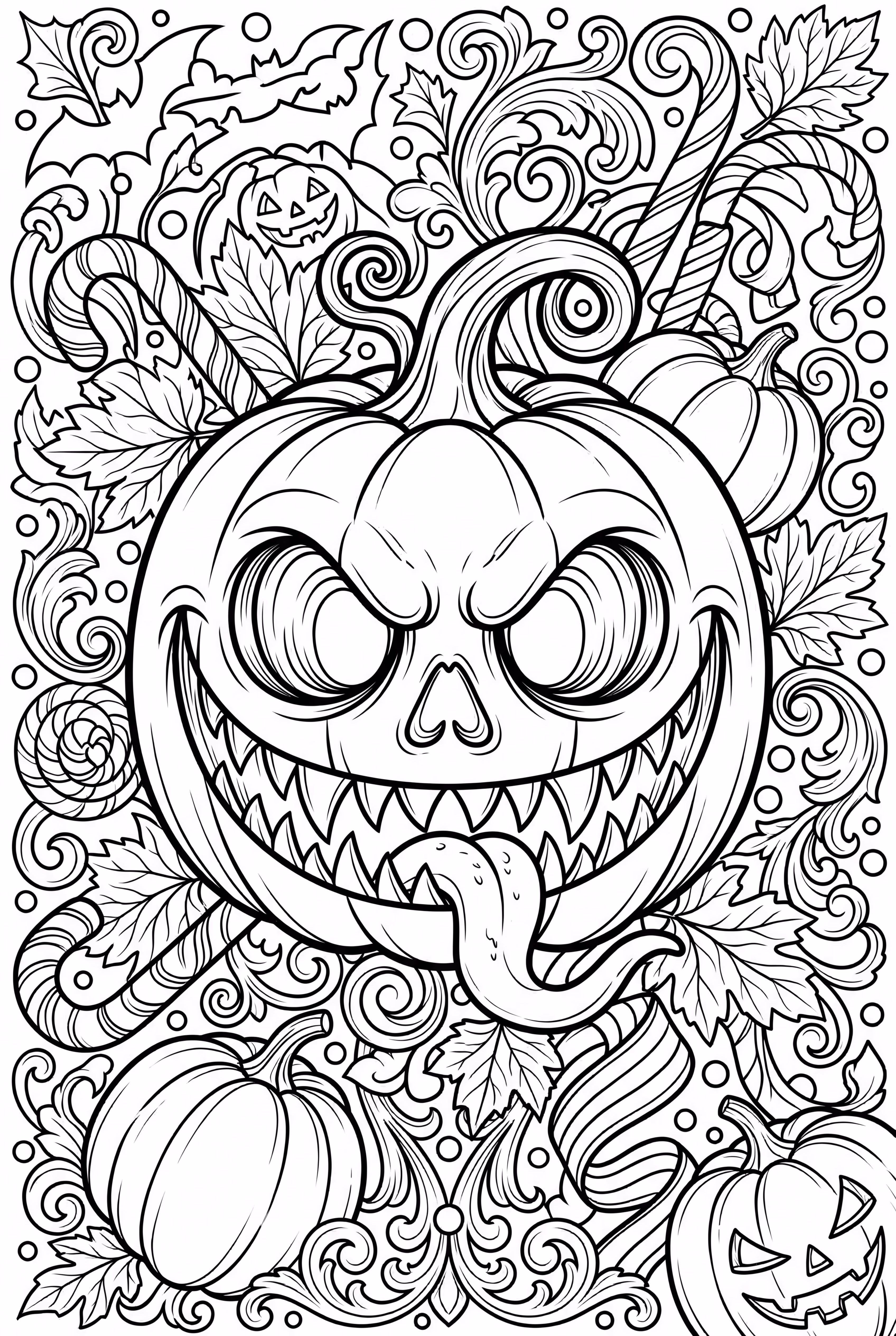 Citrouille effrayante avec une face spooky