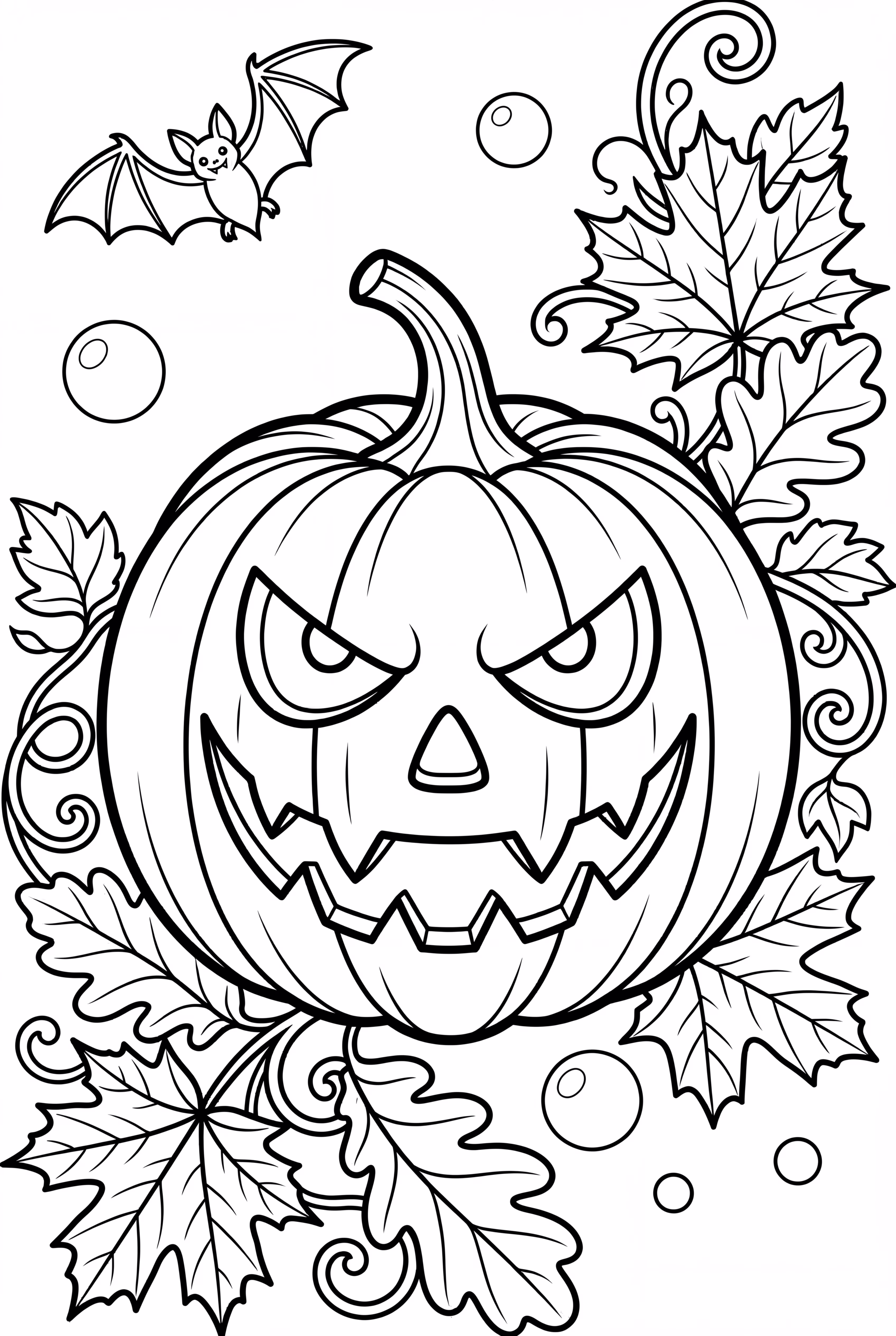 恐怖的南瓜和可怕的面孔