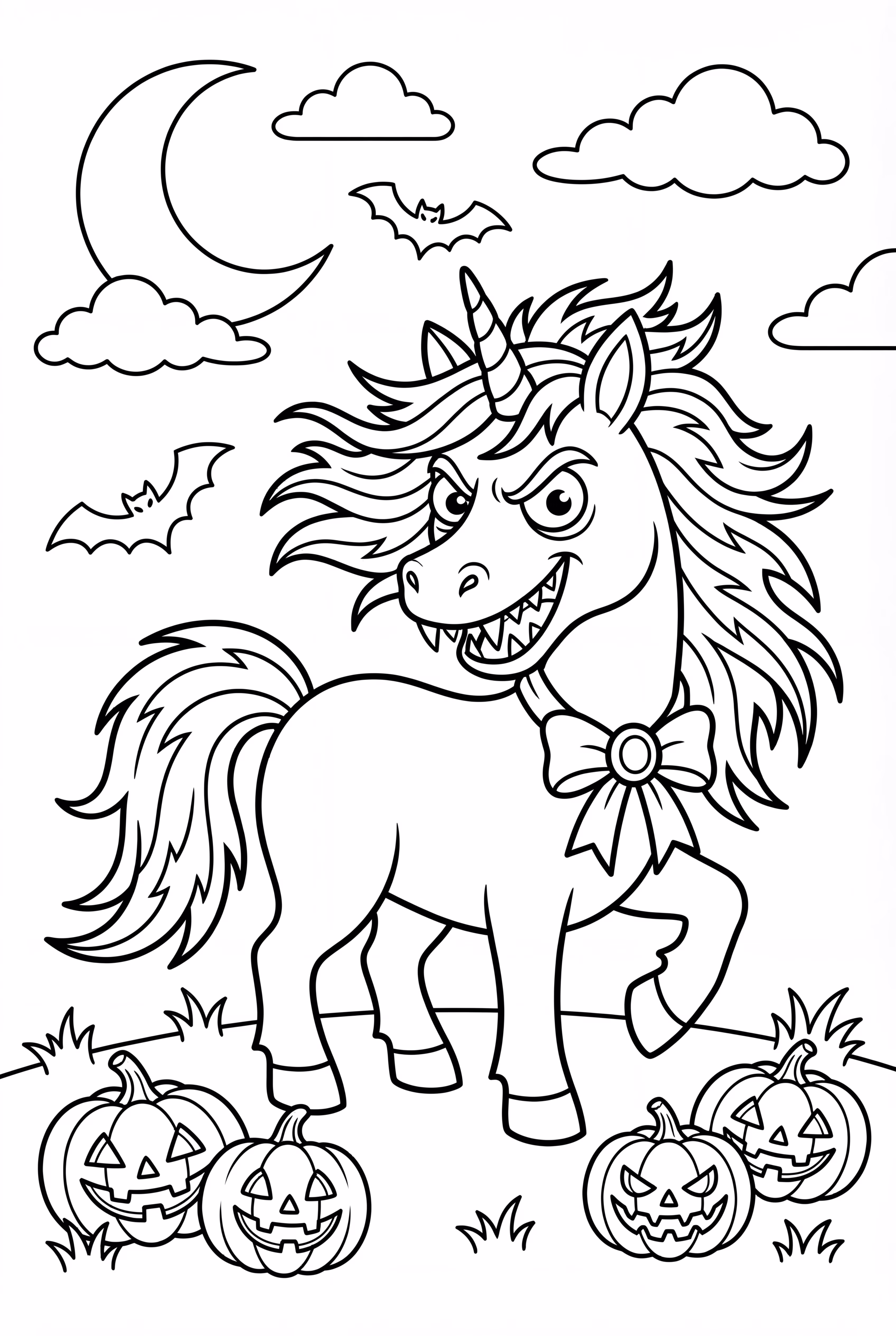 Scary Unicorn Halloween Monster