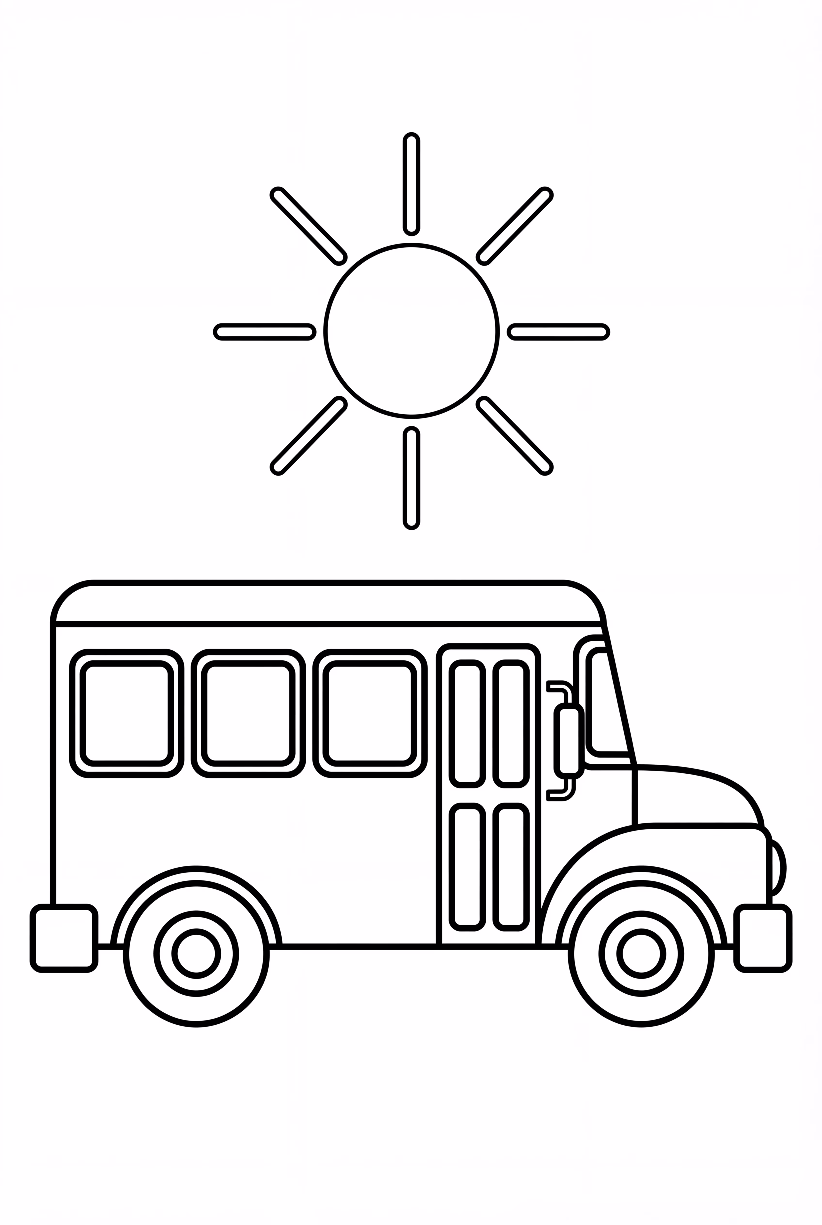School Bus and a Sun