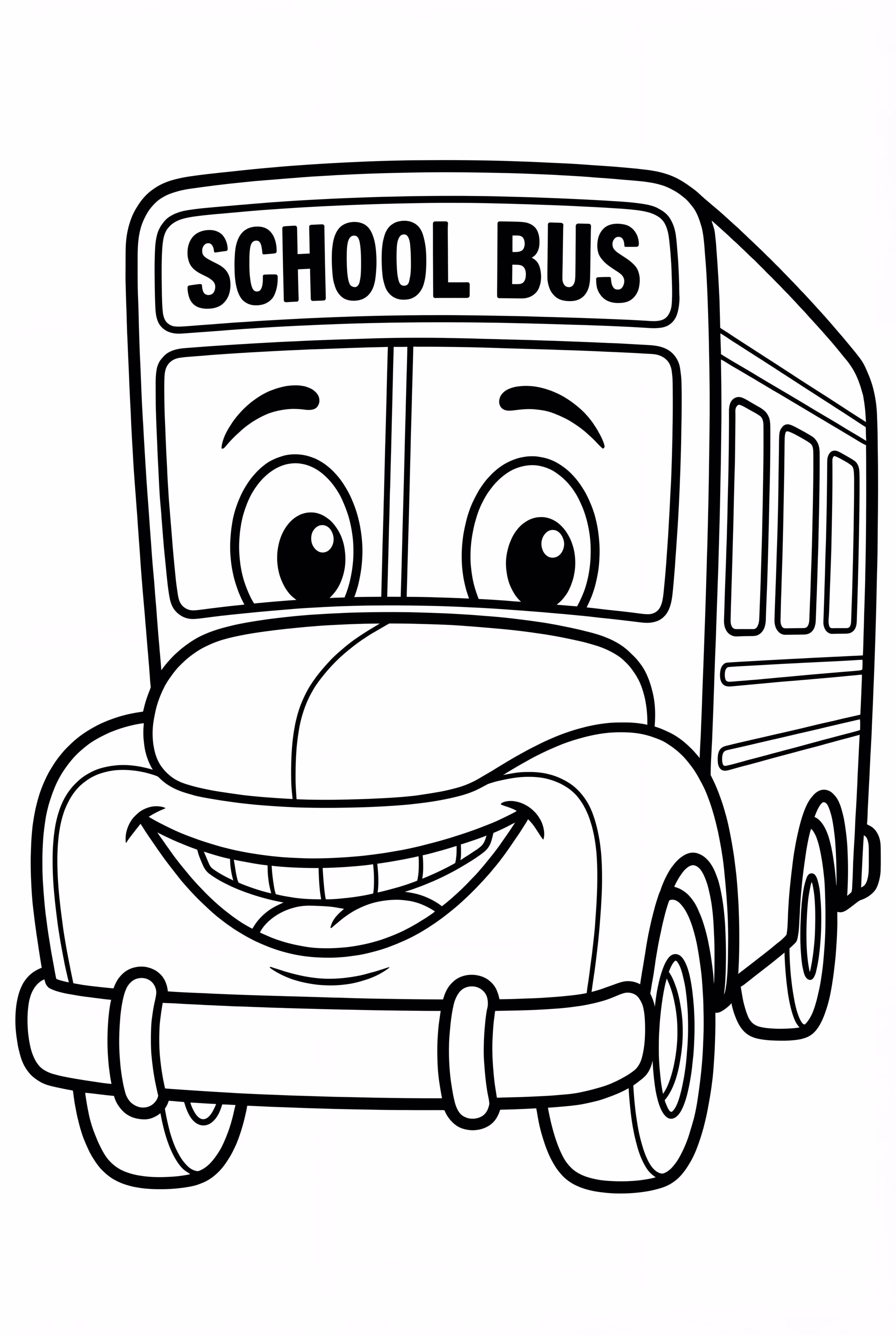 School Bus with a Happy Face