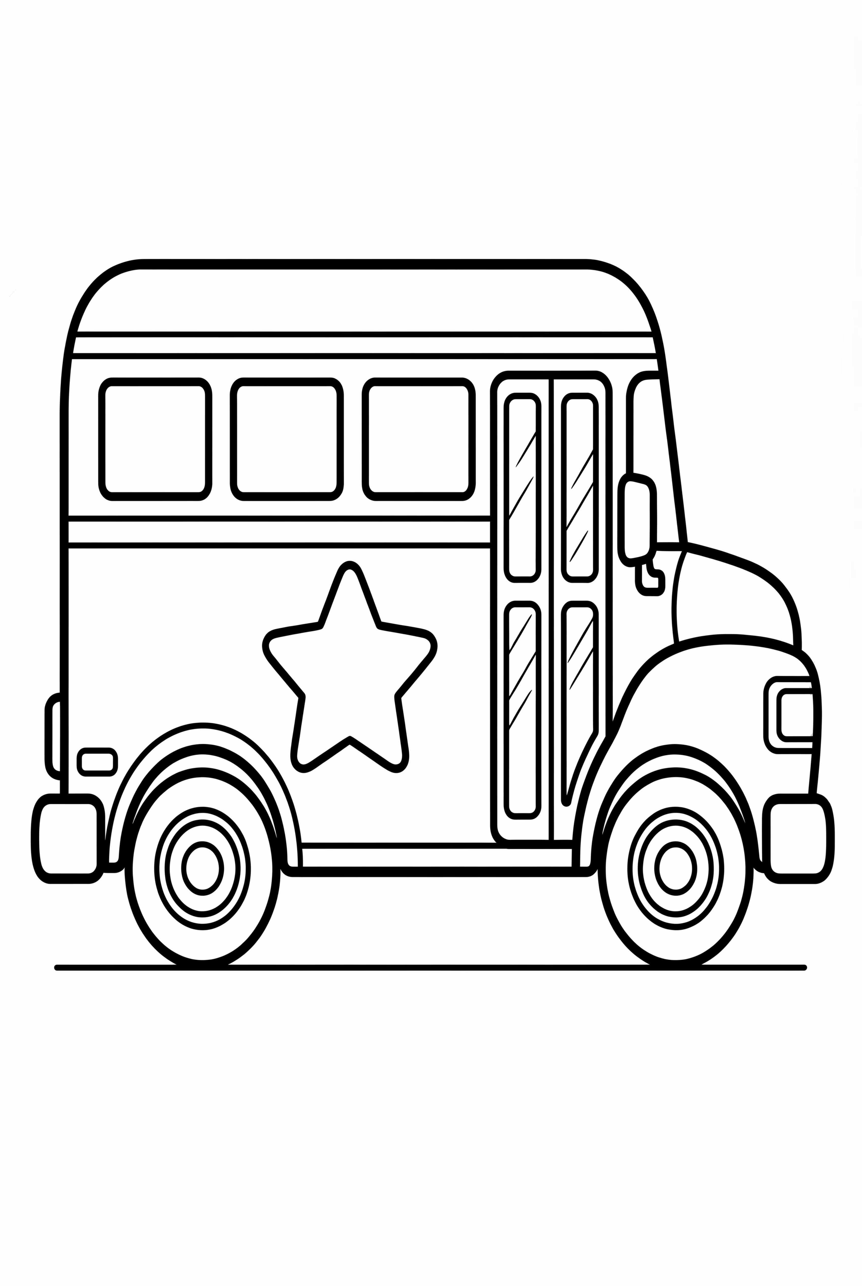 School Bus with a Star