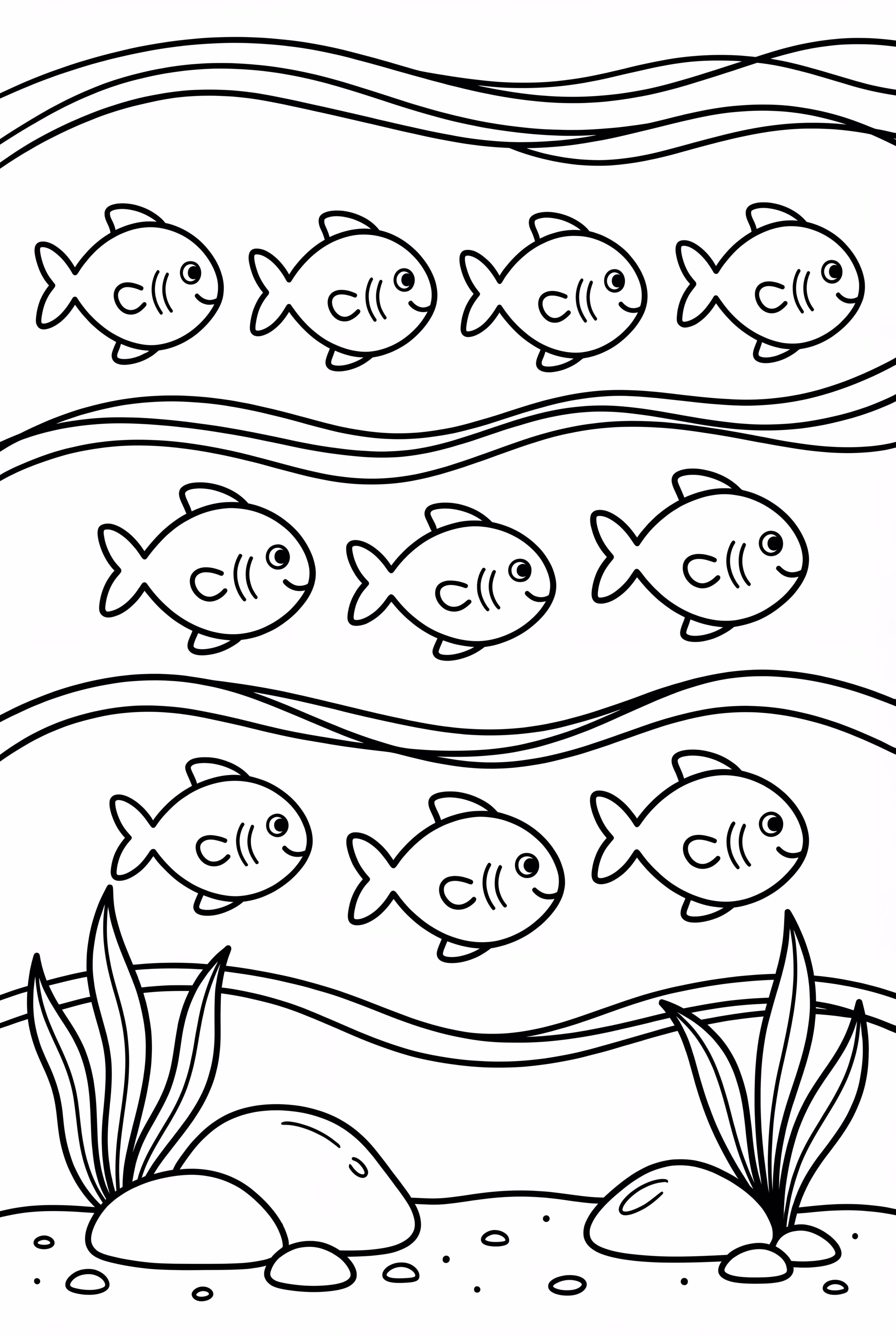 School of Fish in the Deep Ocean