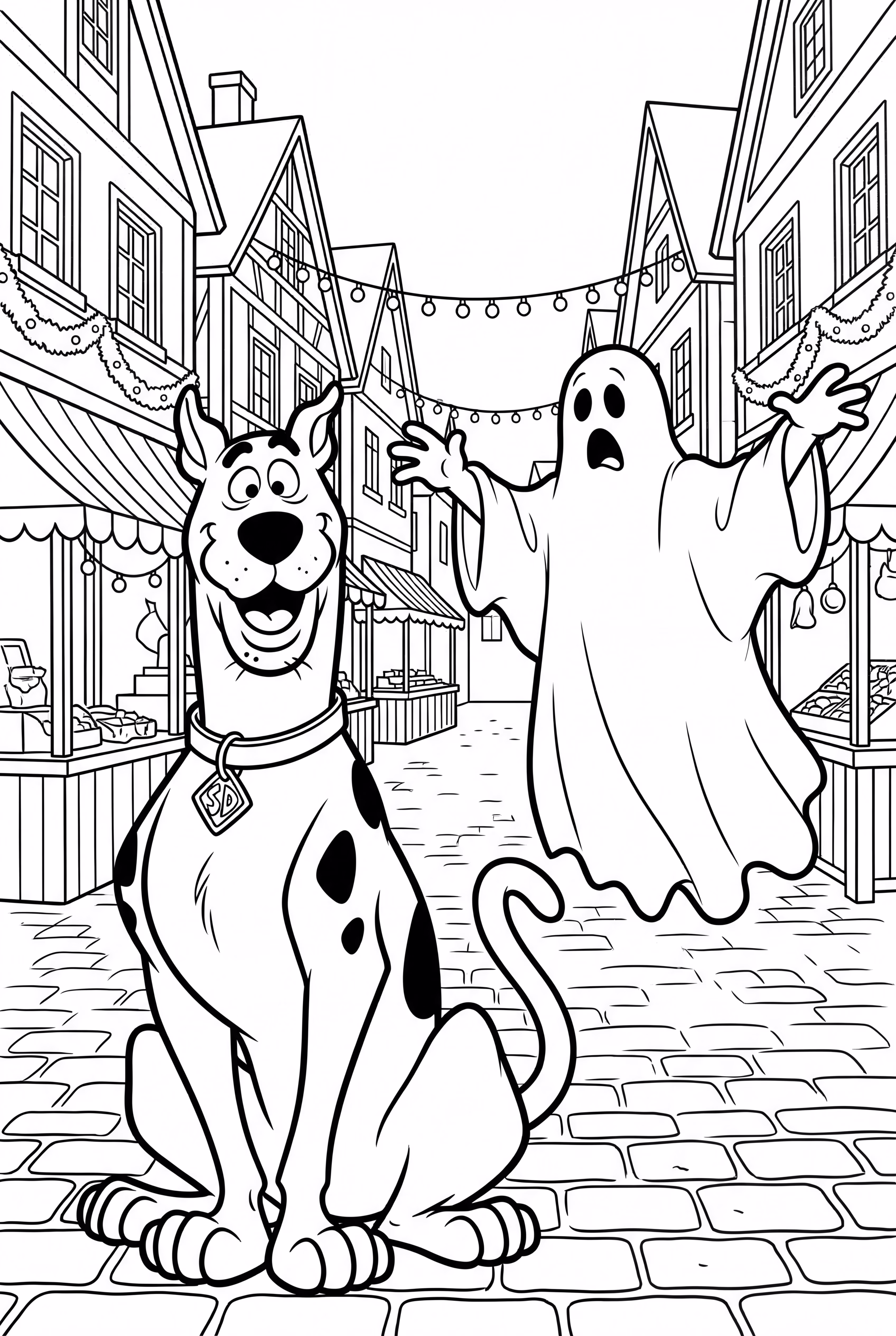 Scooby Doo Chasing Ghosts In Christmas Market