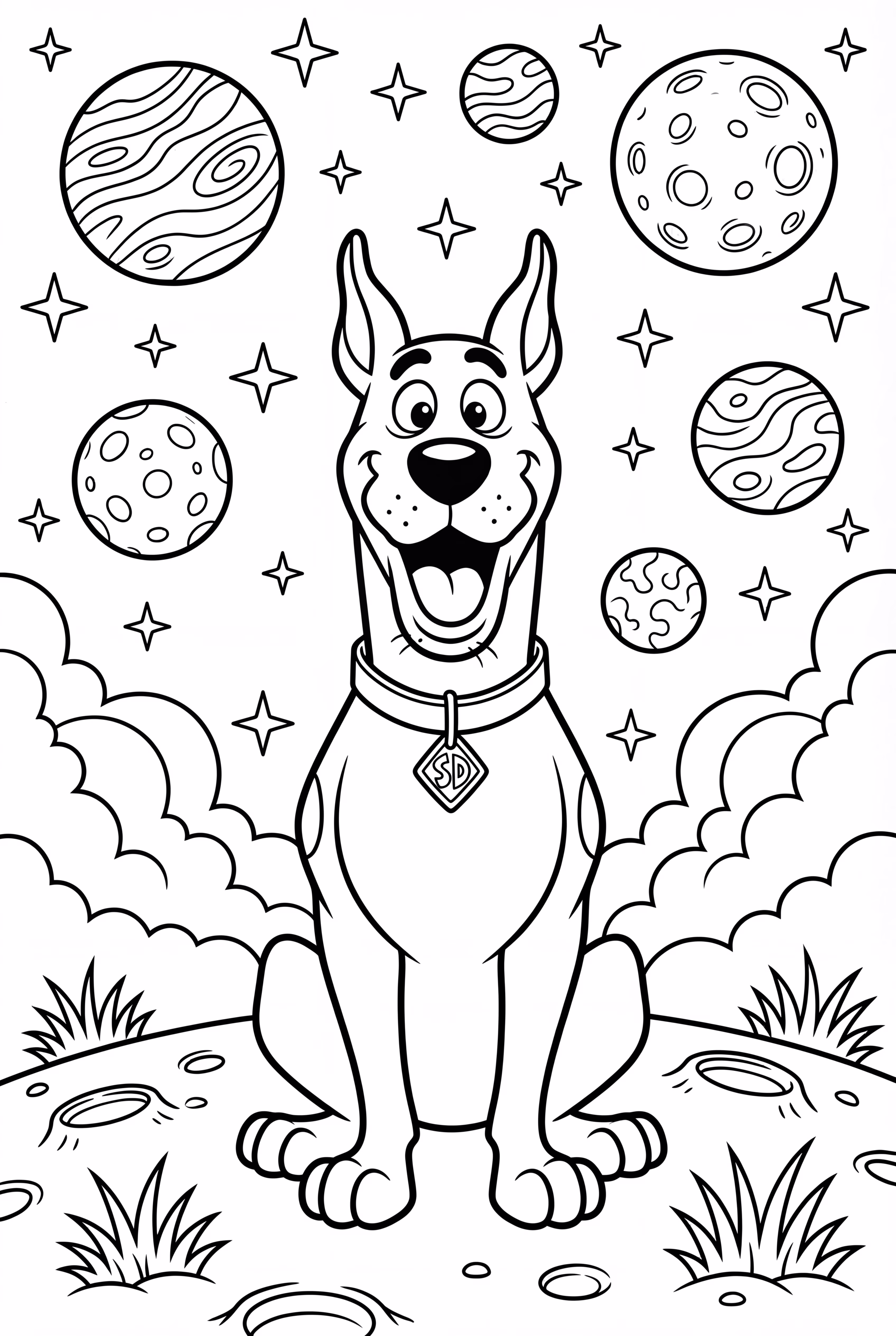 Scooby Doo Stoner Galaxy Background Design