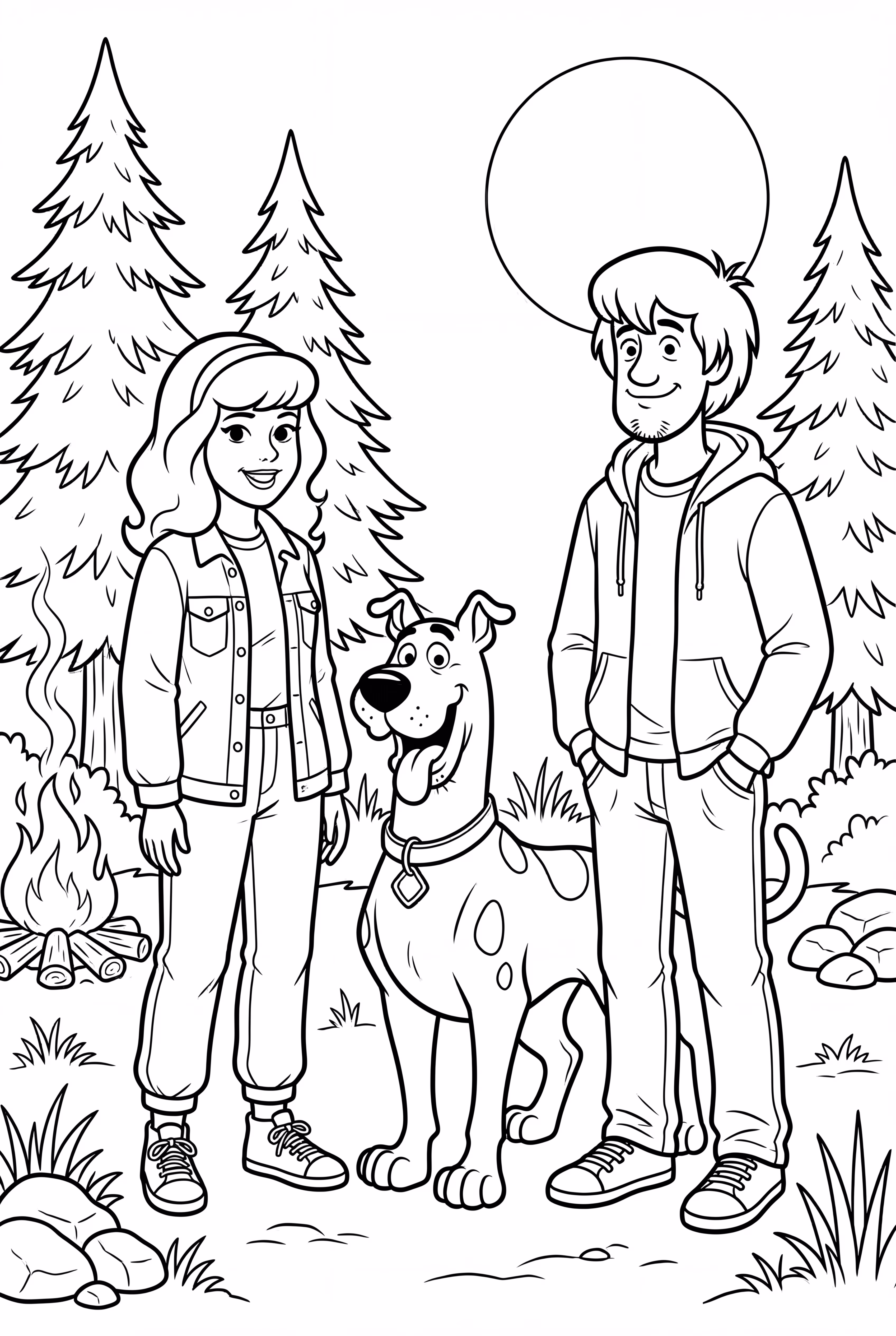 Scooby Doo Stoner Moonlit Campfire Gathering