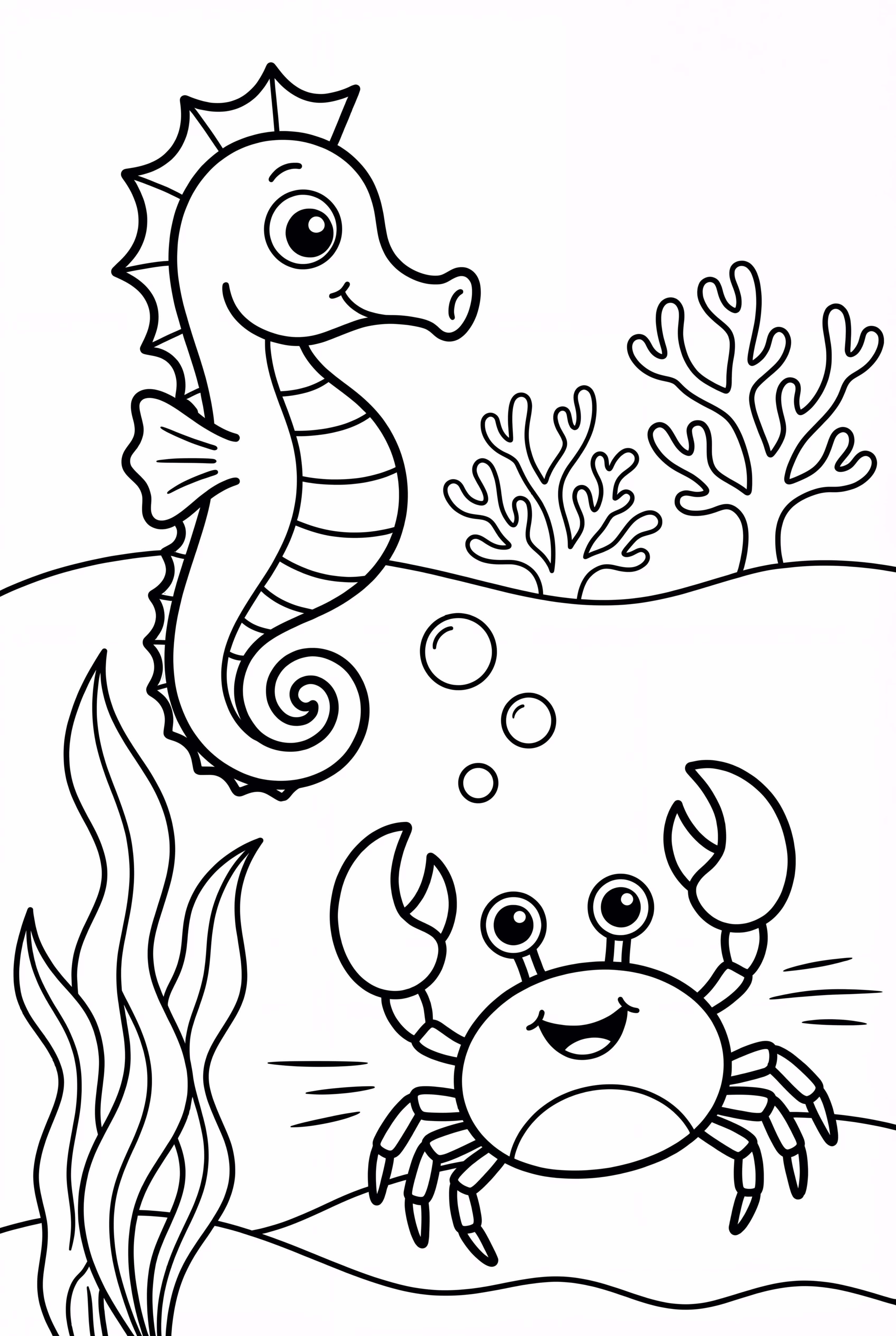 Seepferdchen- und Krebsrennen