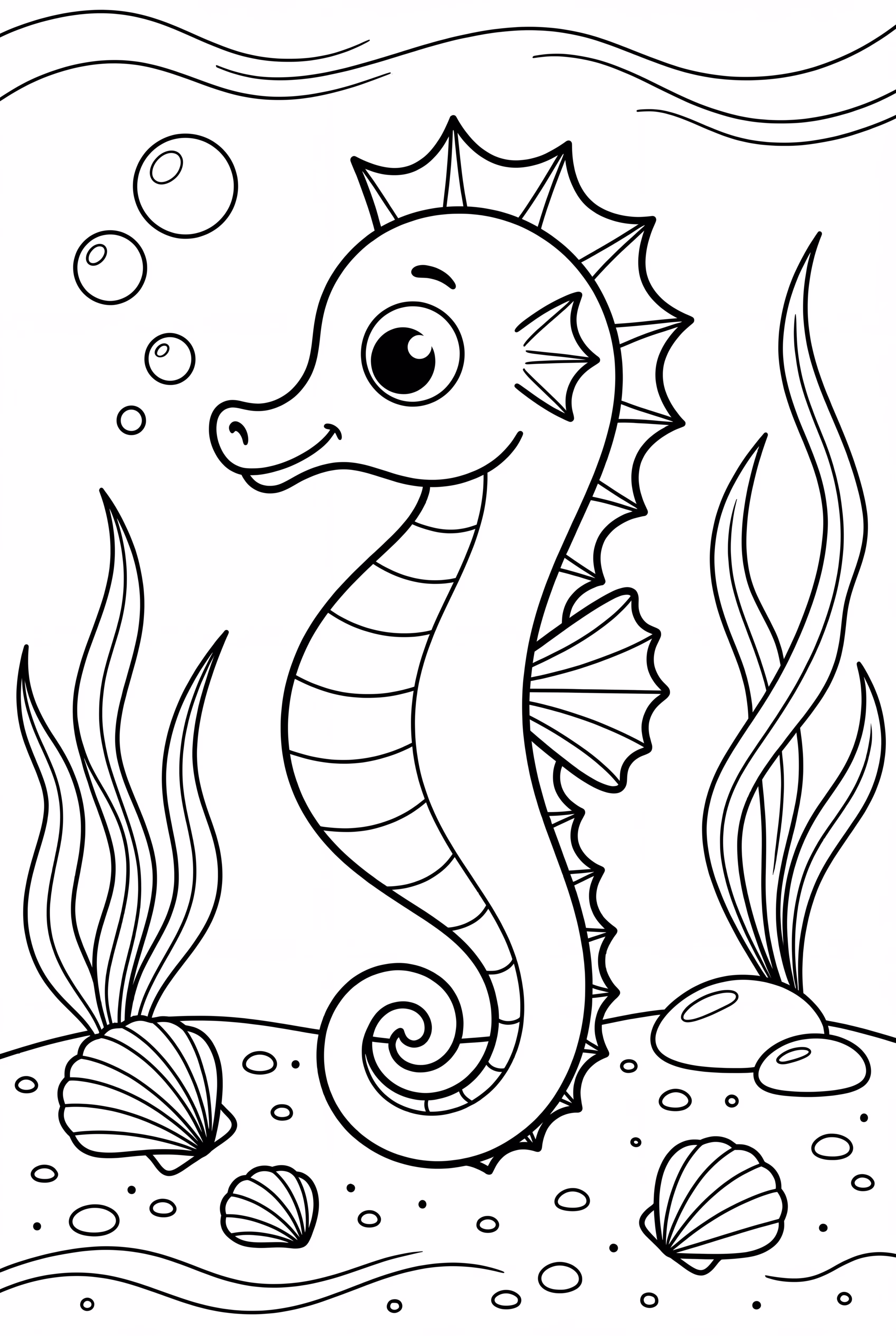 Seahorse On The Sandy Ocean Floor