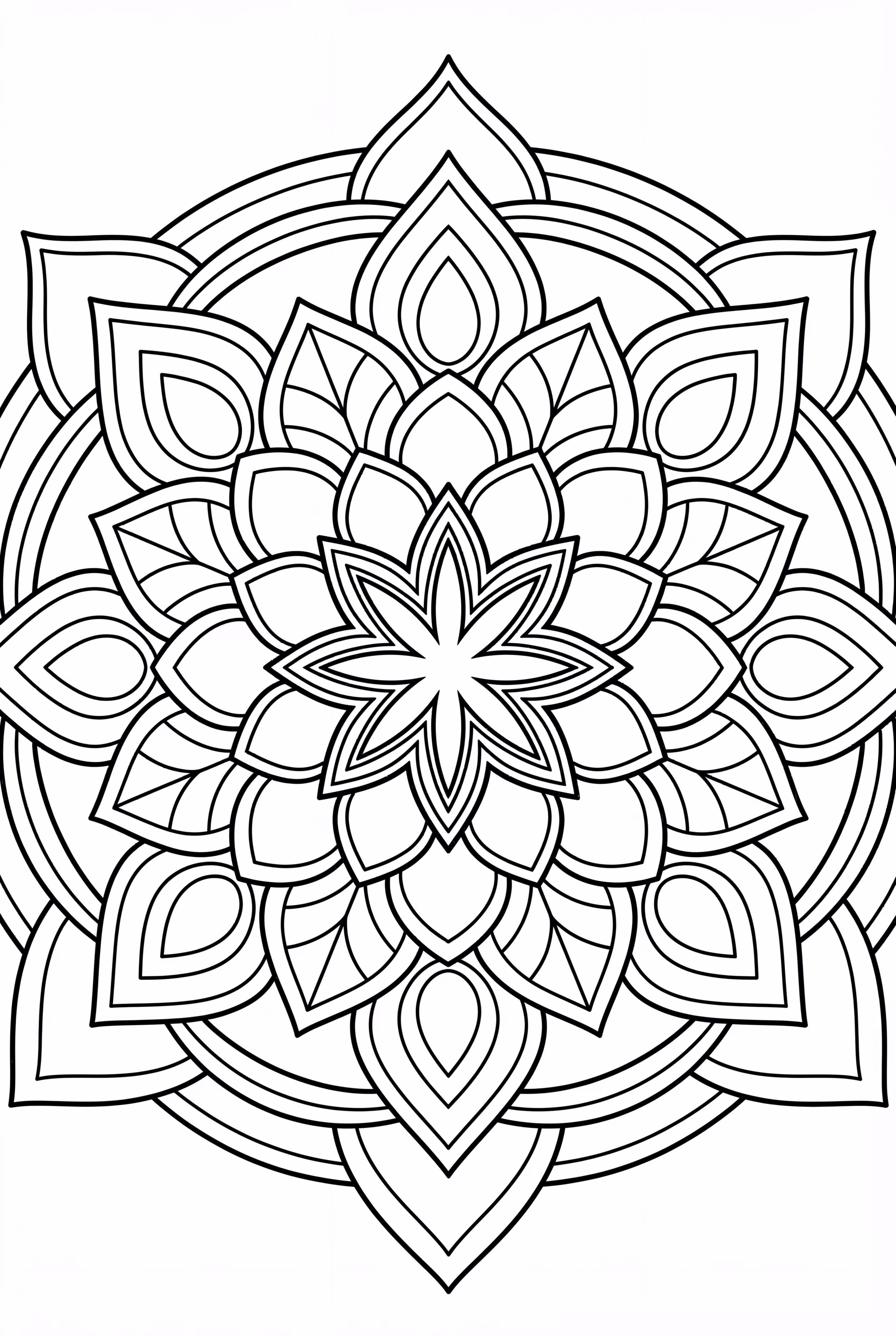 宁静的莲花图案曼陀罗