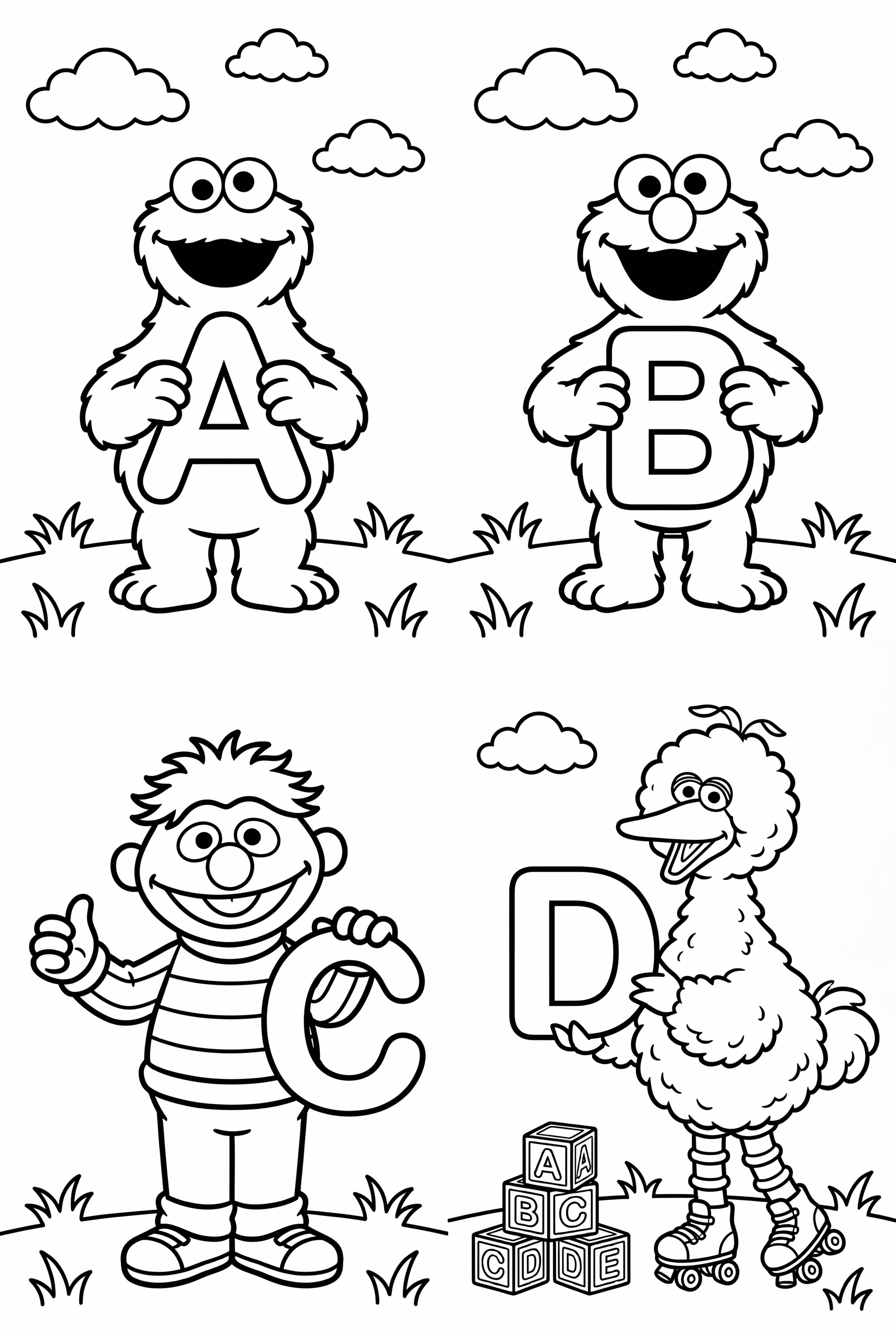 Sesame Street Alphabet Characters