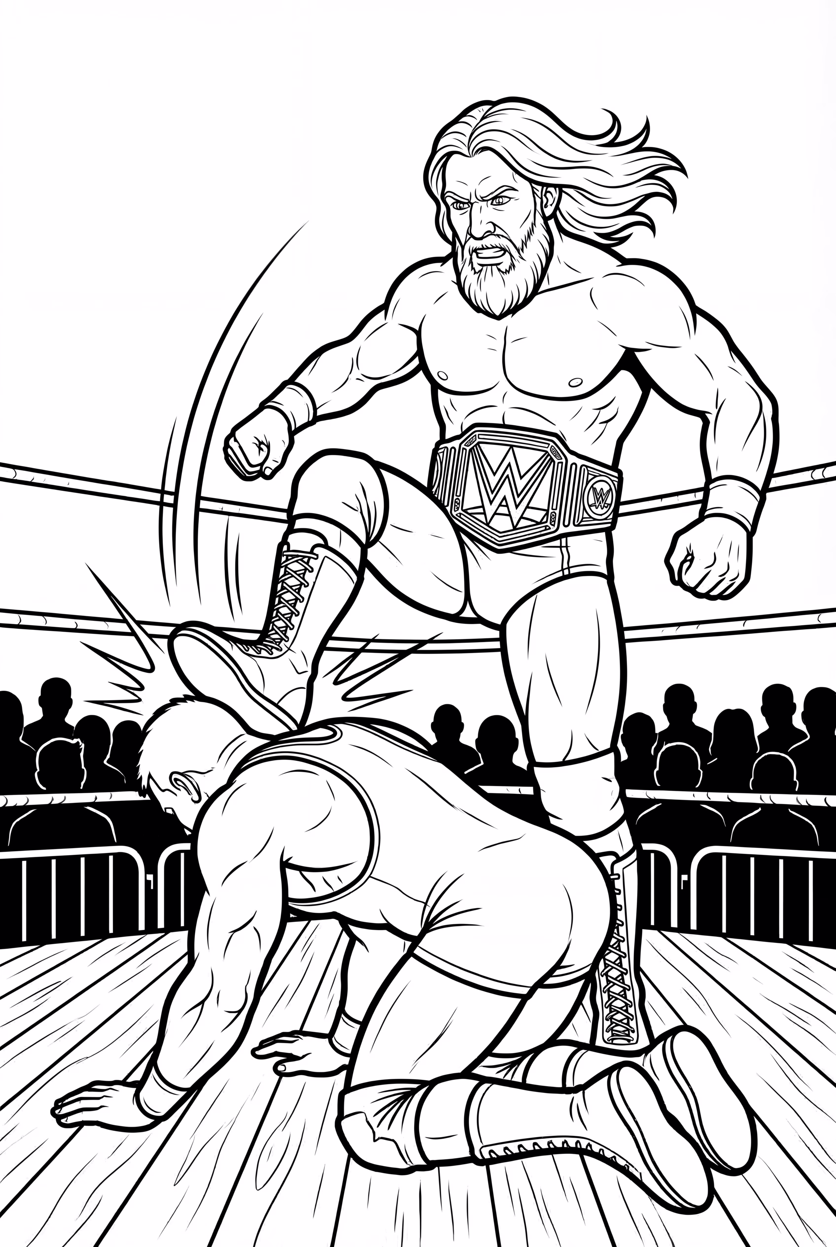 Seth Rollins Performing Curb Stomp