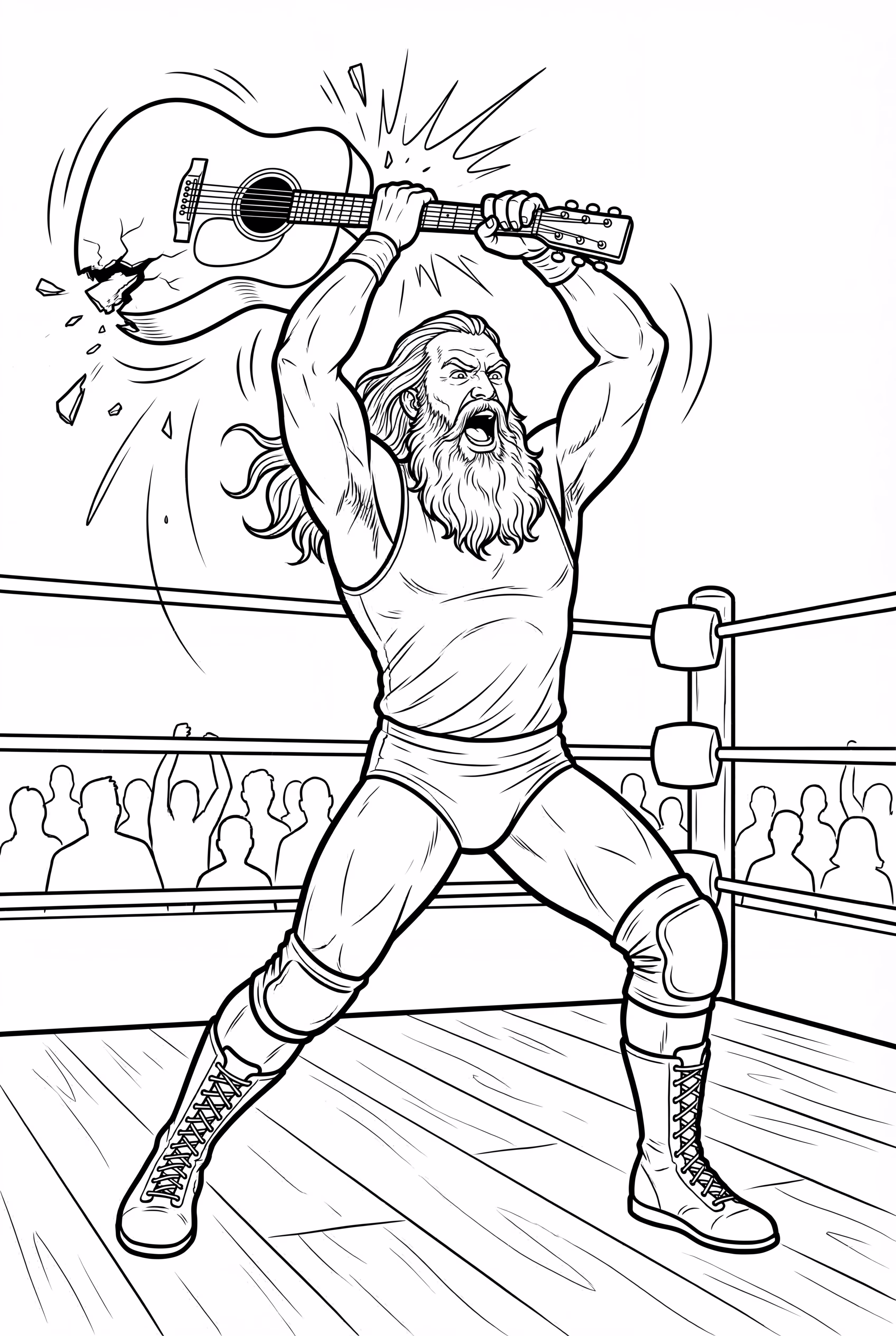 Seth Rollins Smashing Guitar