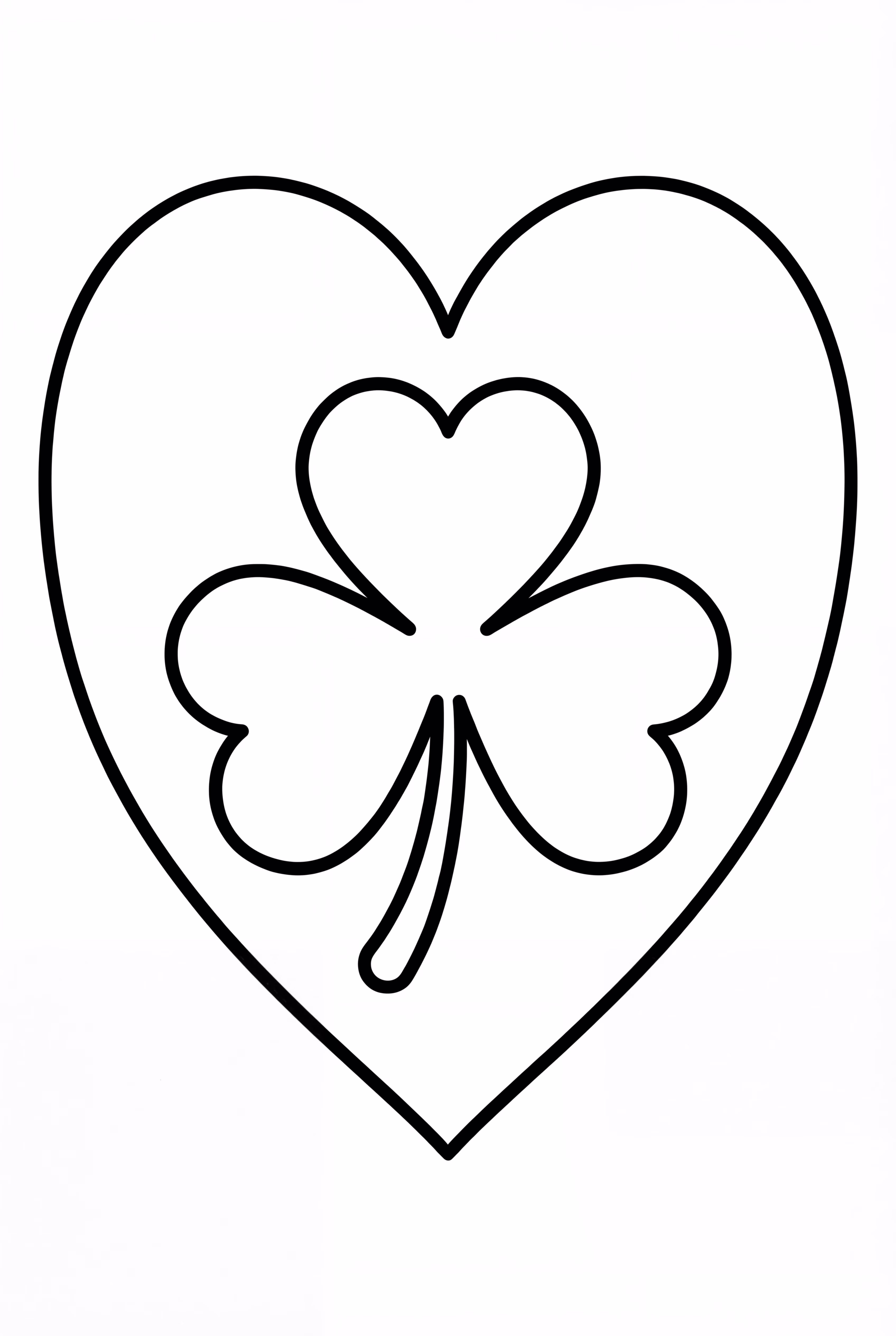 Shamrock In A Simple Heart Shape