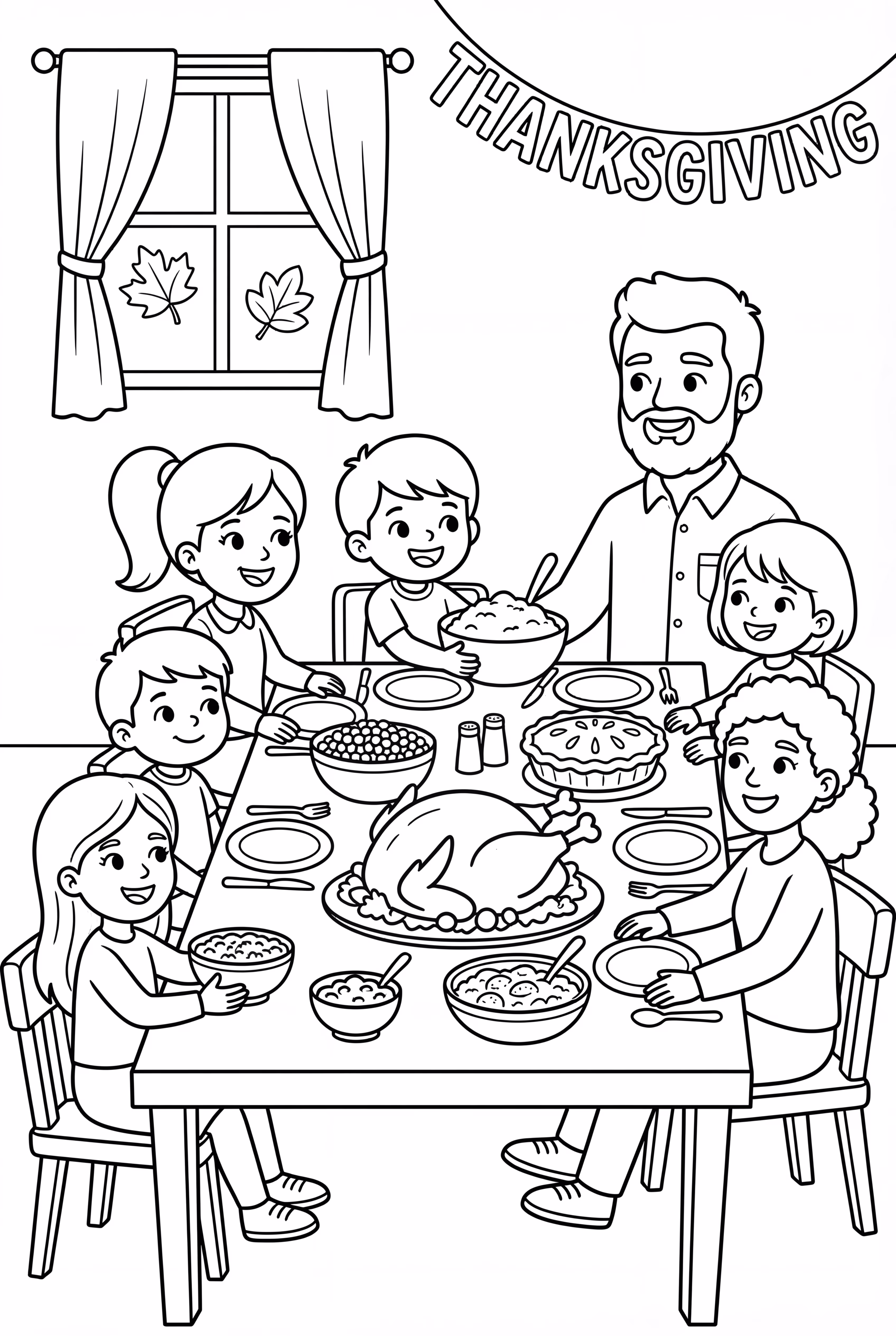 추수감사절 식사에서 음식 나누기