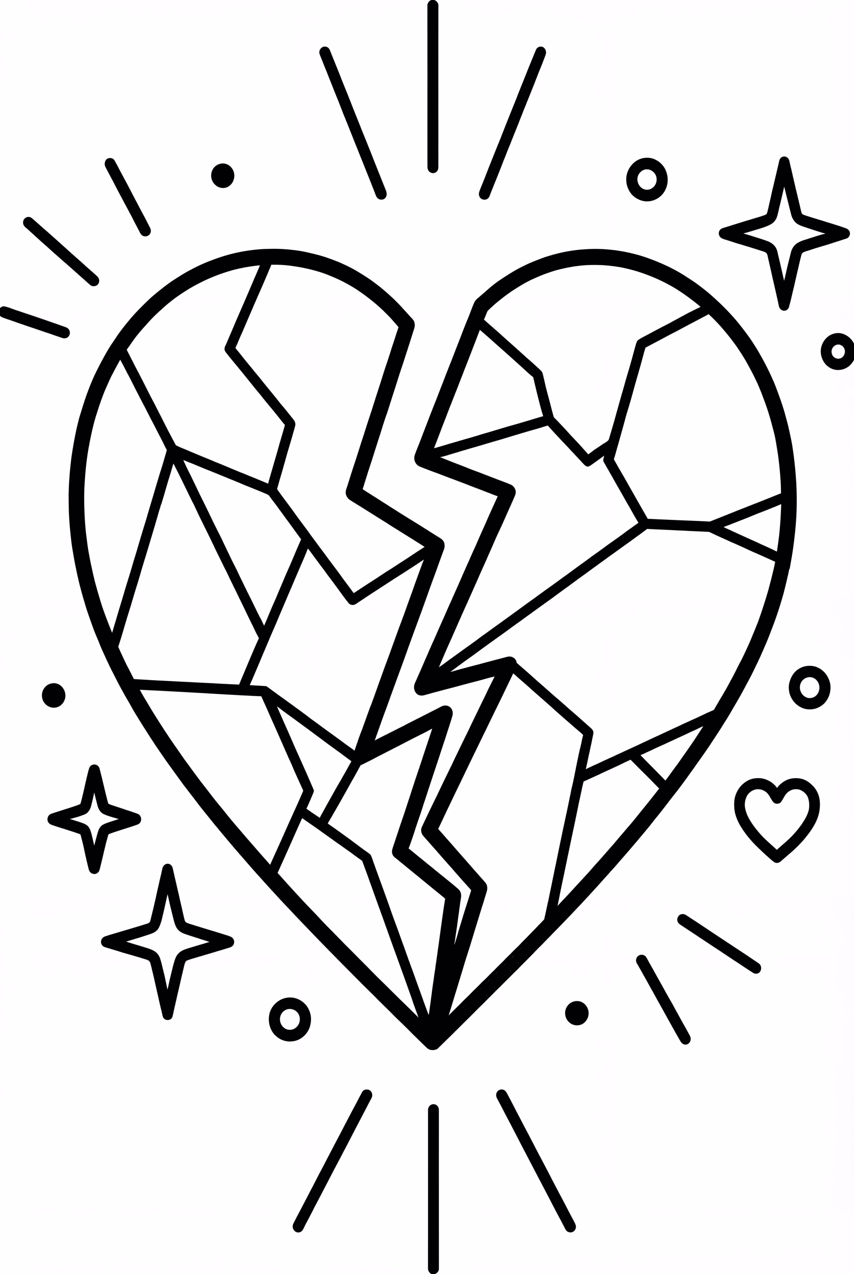 Shattered Heart With Sharp Edges