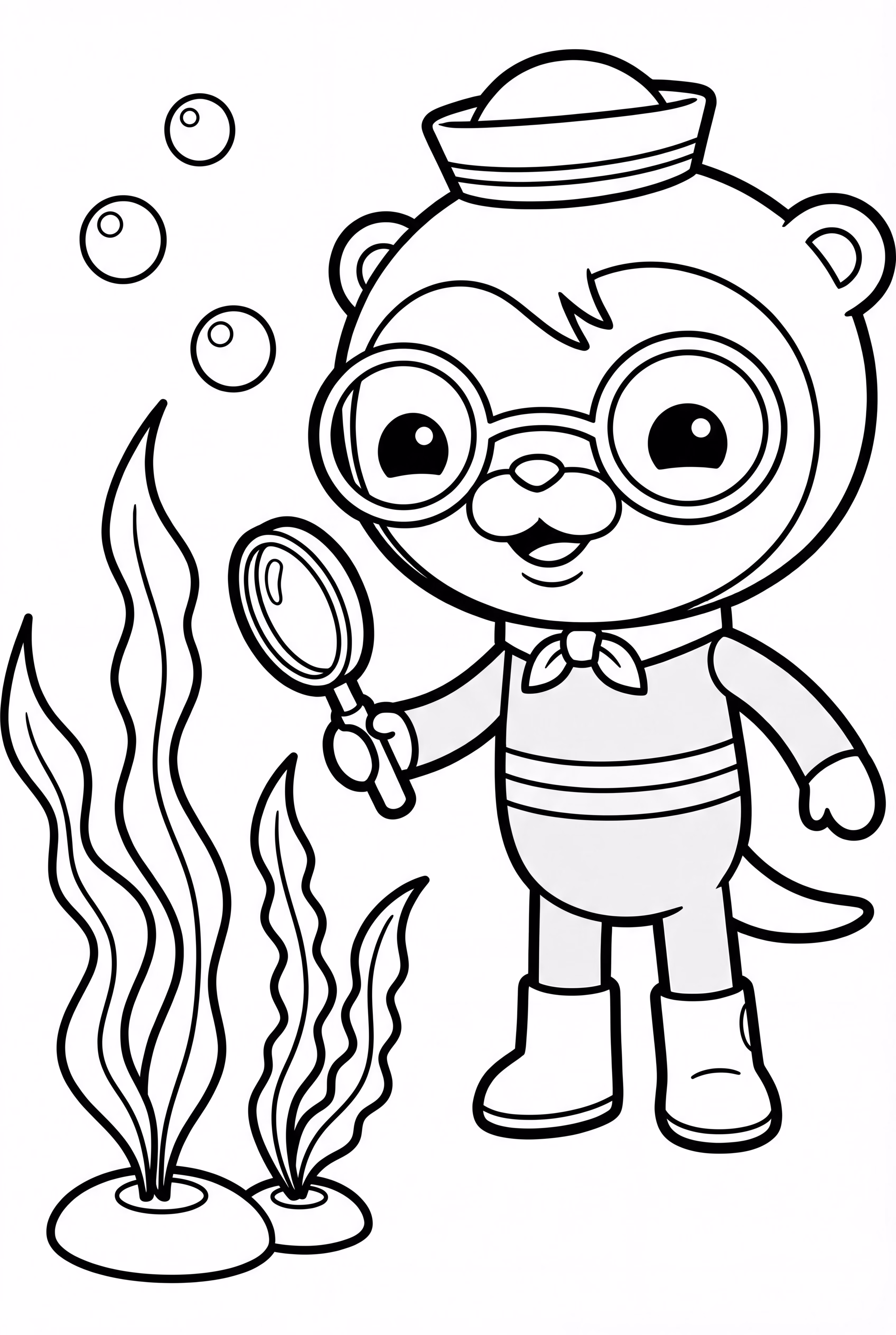 Shellington Examining Underwater Plants