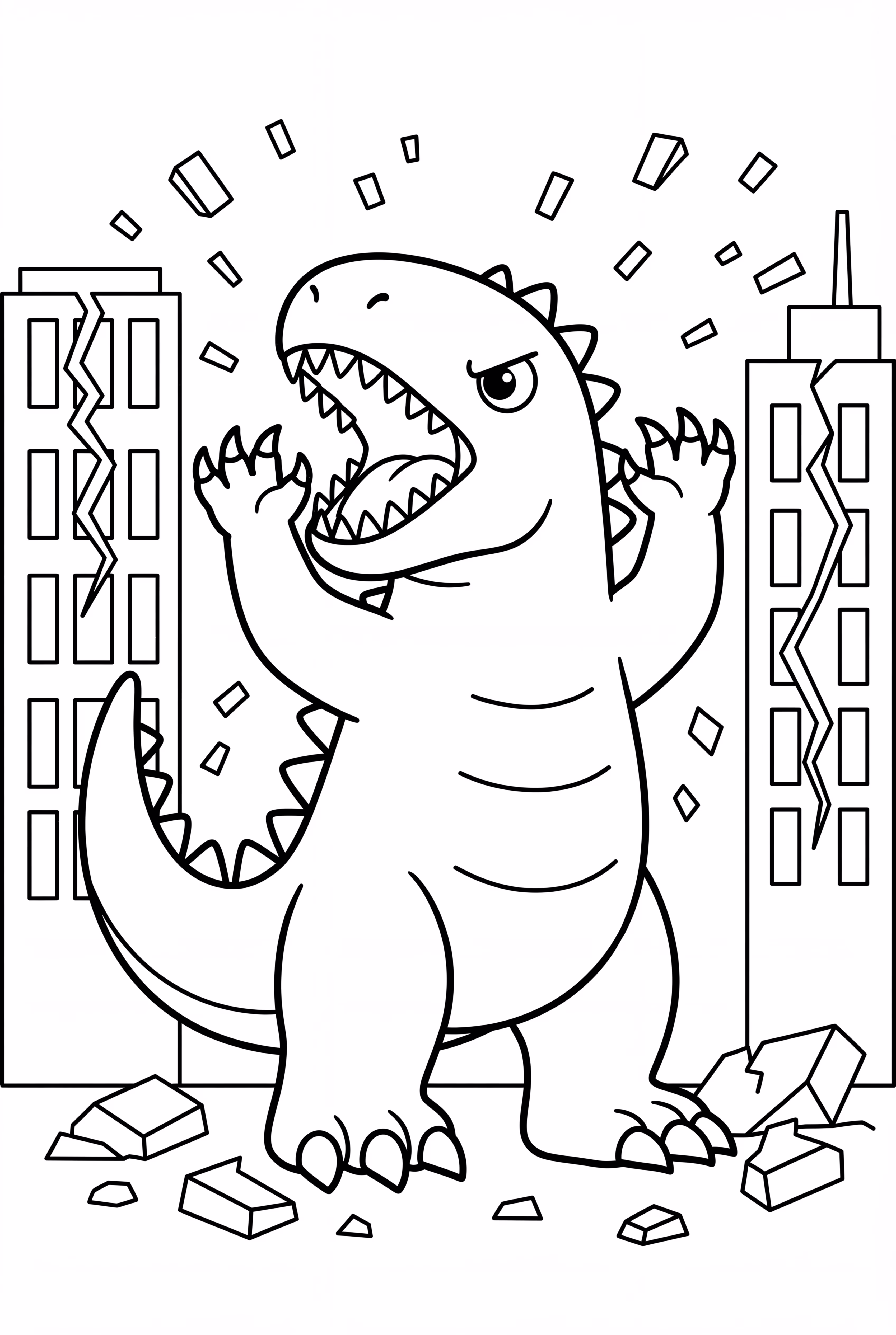 Shin Godzilla Destroying Skyscrapers