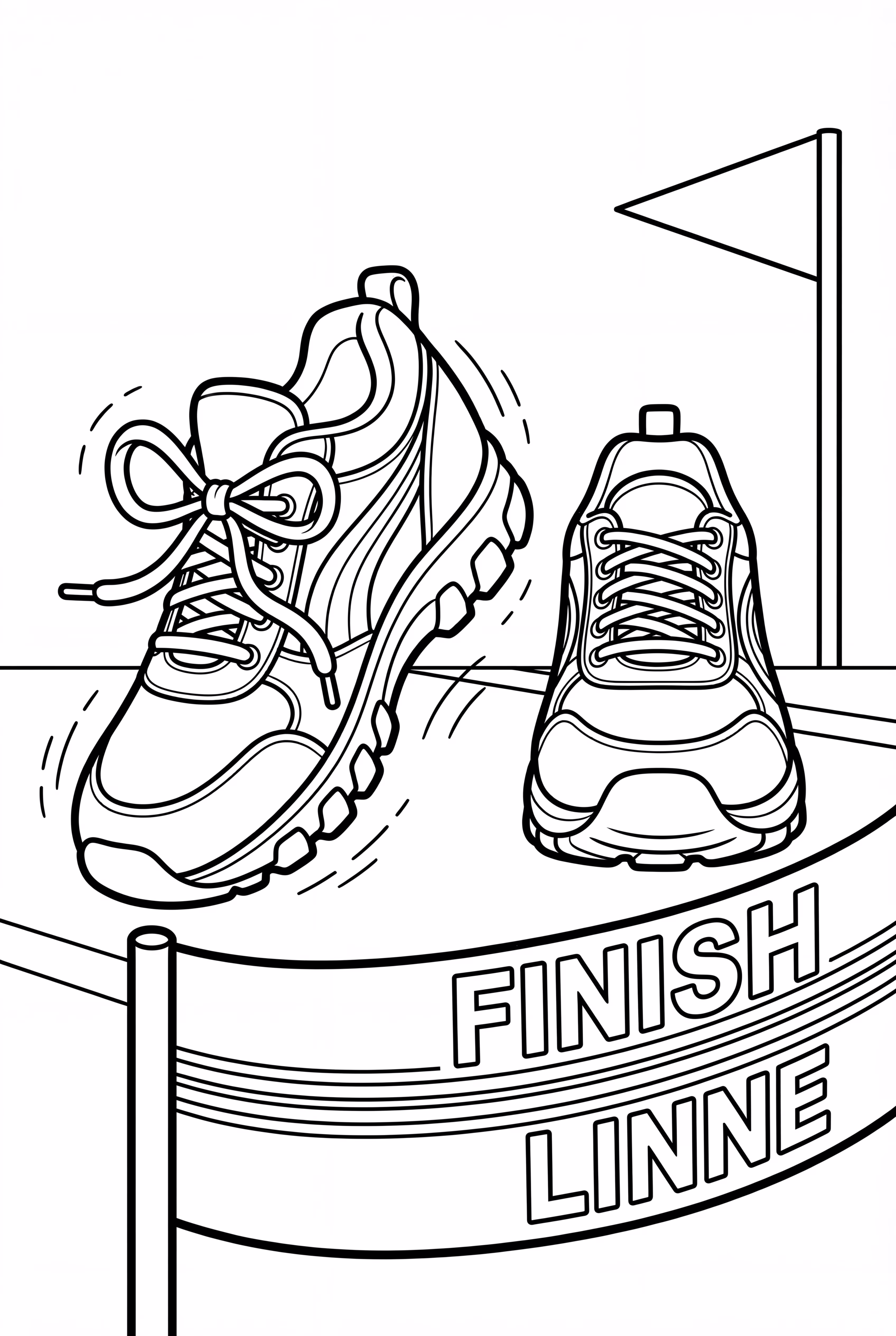 Schuhe auf einem Sportplatz